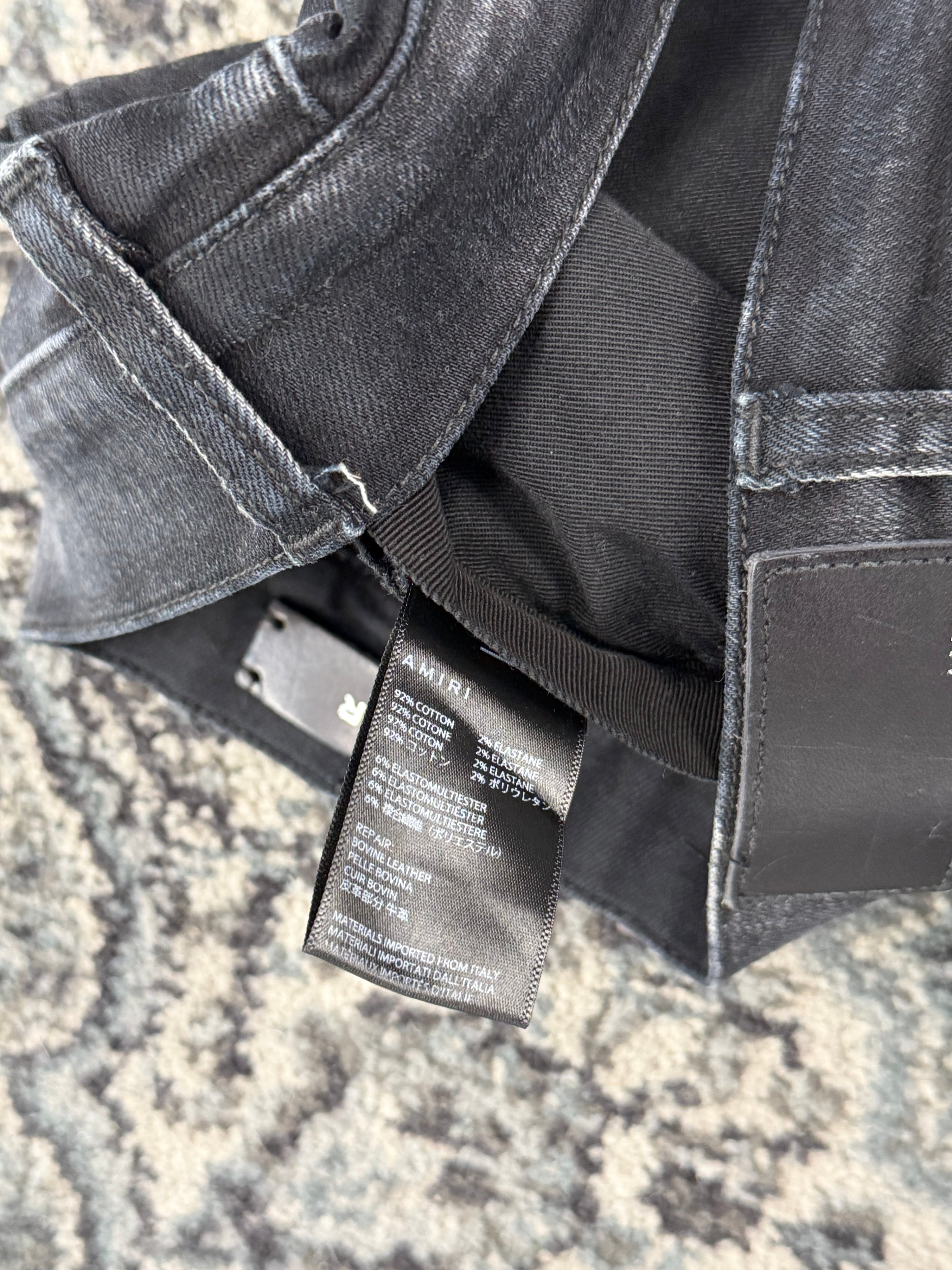 Amiri Mx1 Black W Pink Crackle Patch Size 33 U