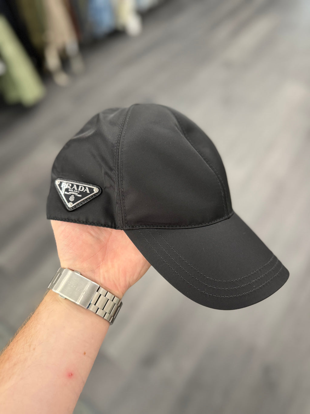 PRADA nylon baseball cap black OS DS