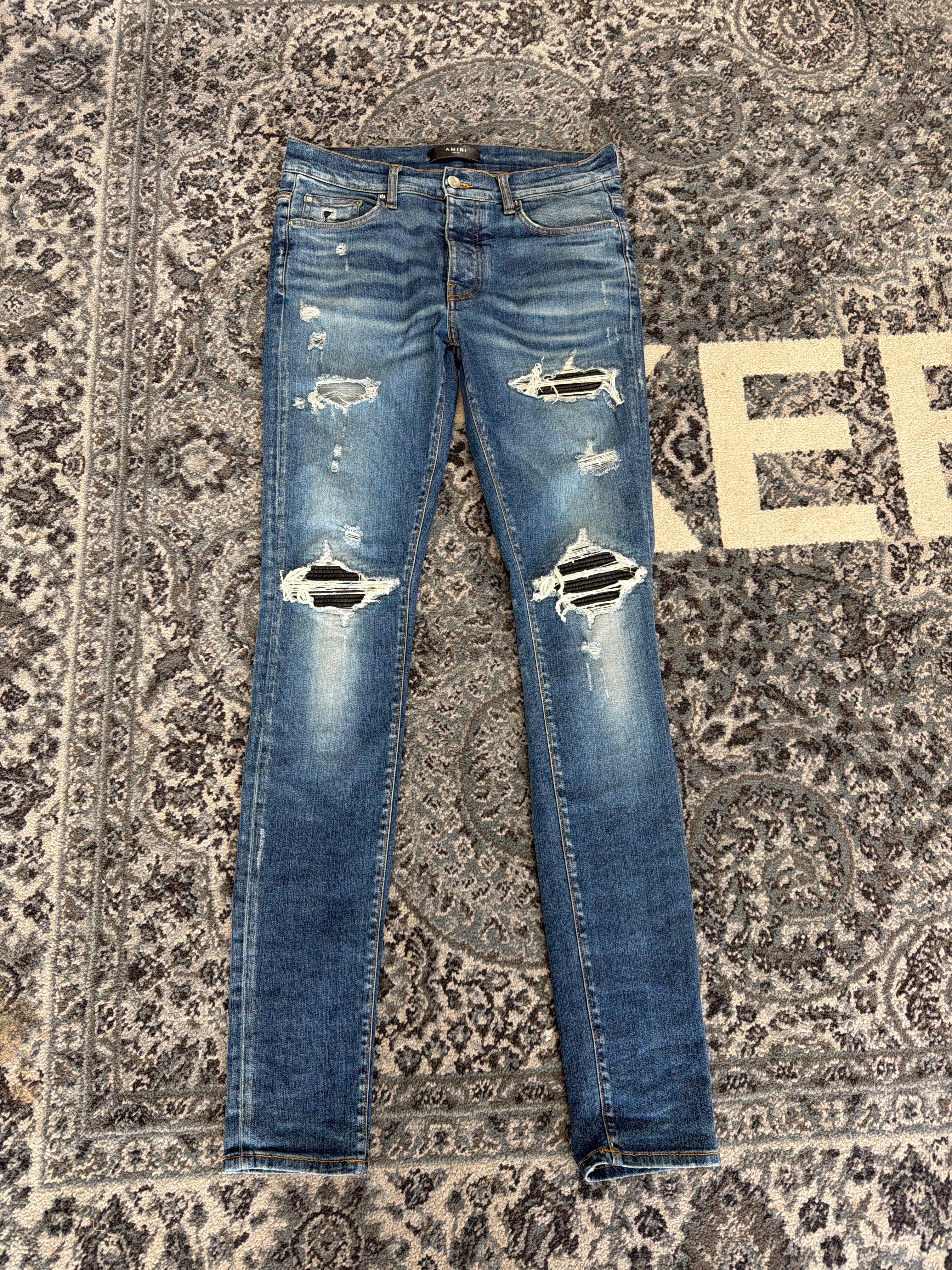 Amiri mx1 indigo wash w black patch Size 32 U