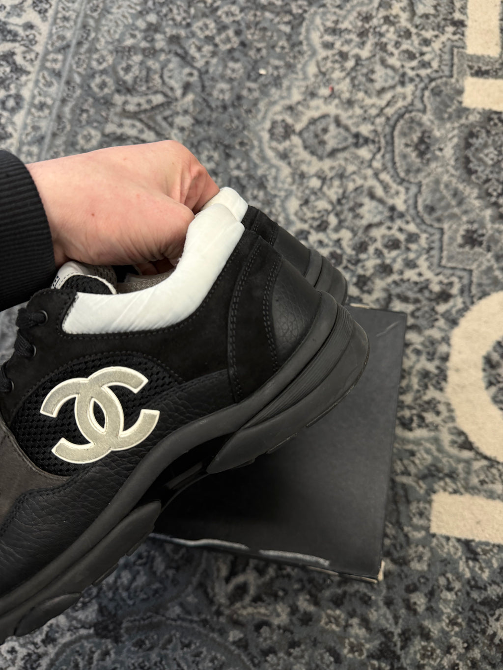 CHANEL cc runners black/white 42 (9M) U