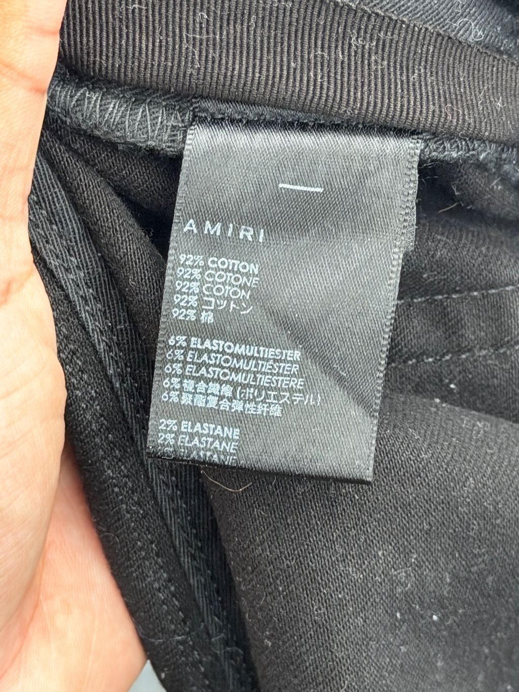 AMIRI black bandana mx1 jeans black 36 U