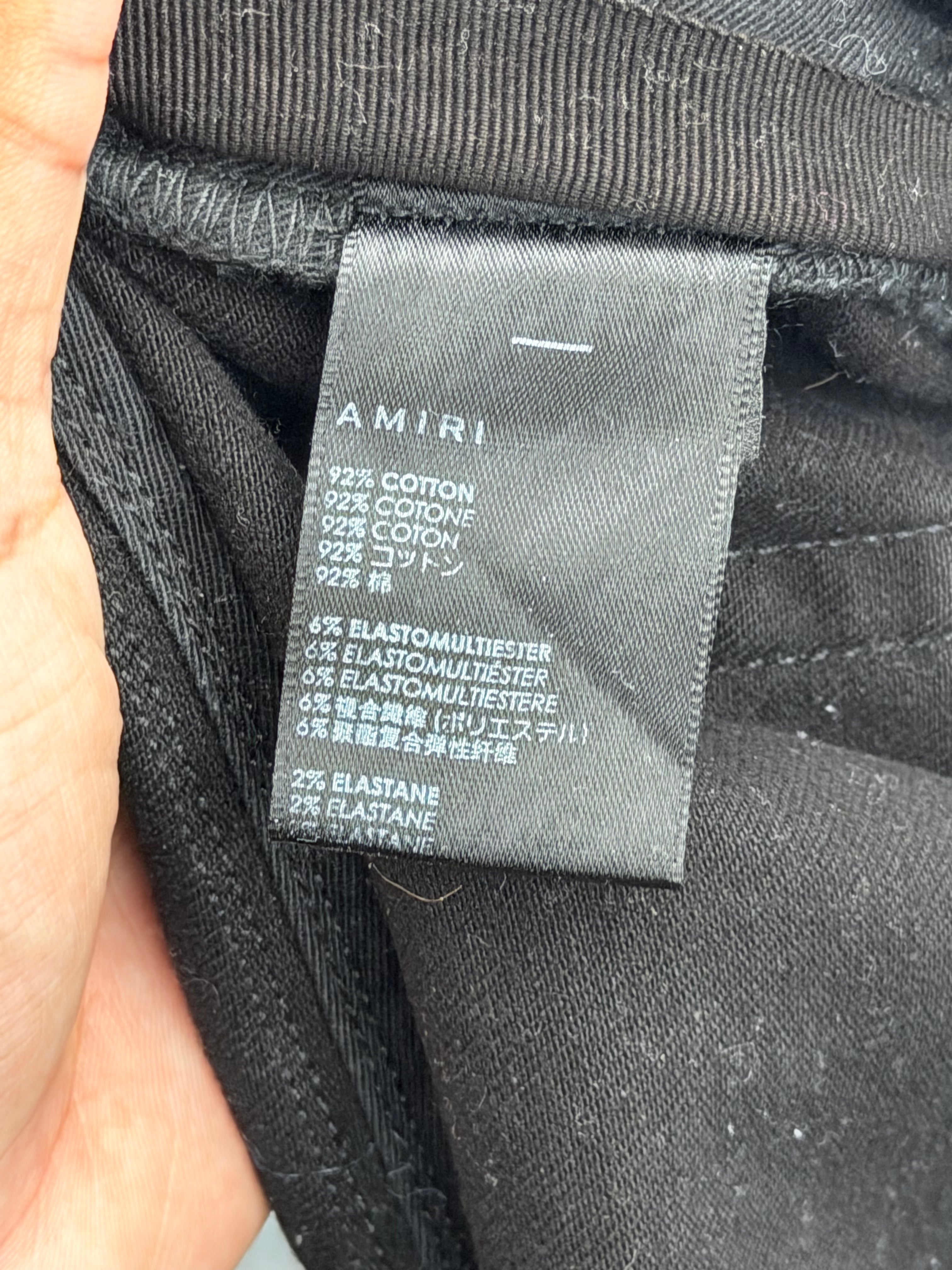 AMIRI black bandana mx1 jeans black 36 U