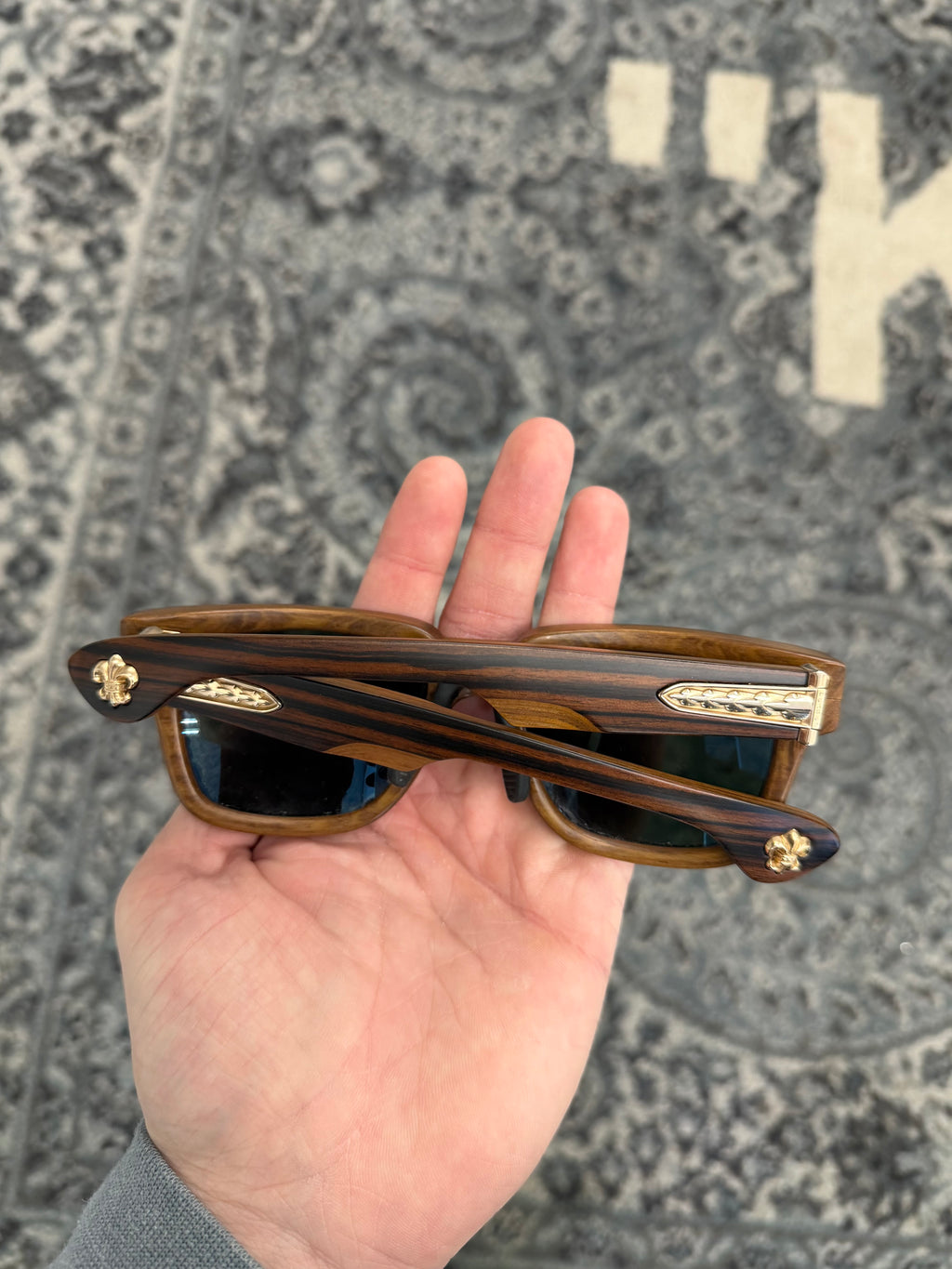 CHROME HEARTS "Lilith" wood glasses OS U