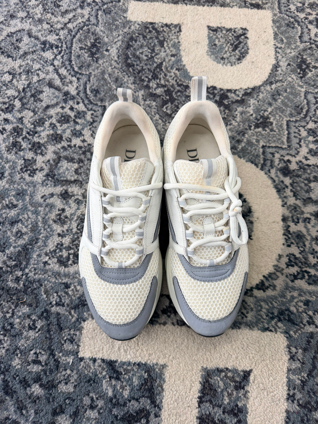 Dior B22 White W Silver Size 9 NB U