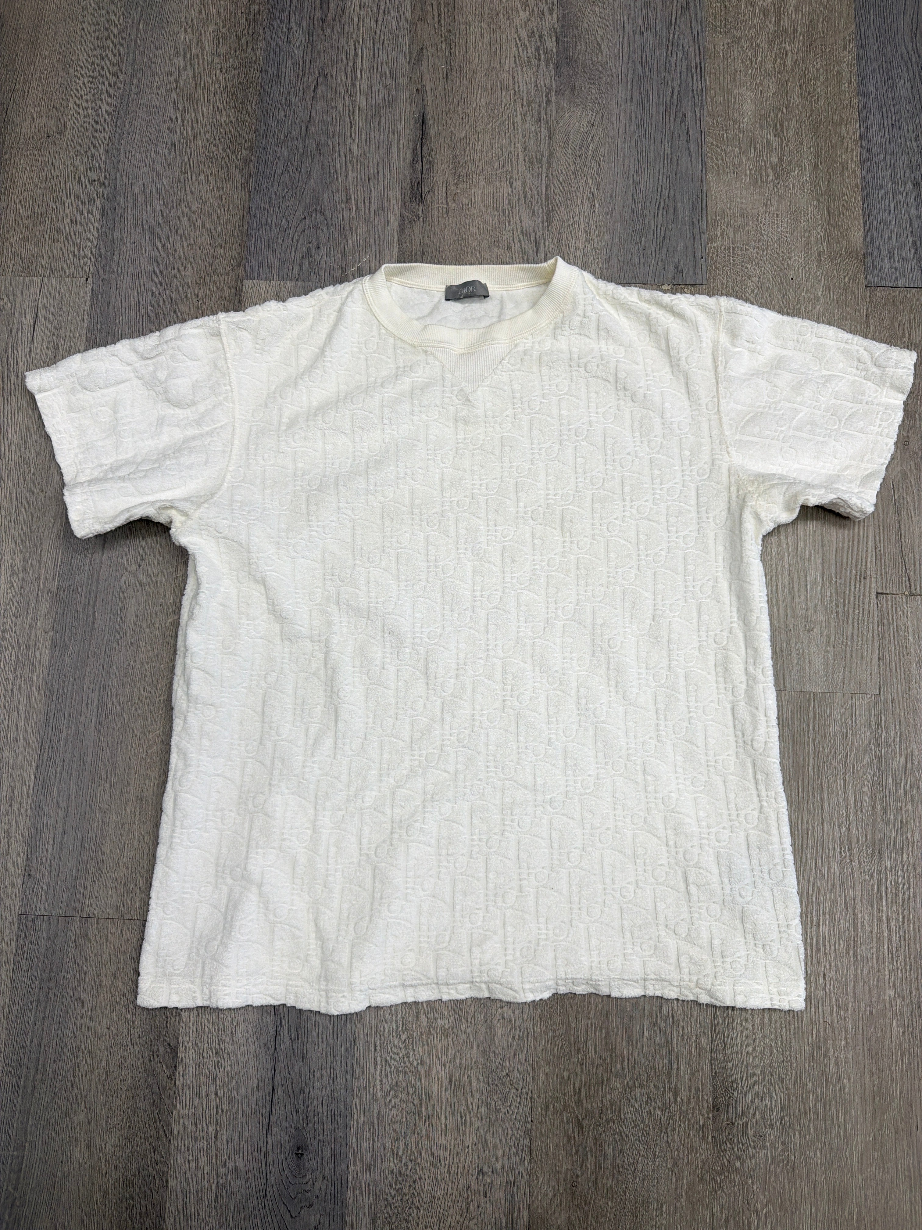Dior towel white tee sz M U