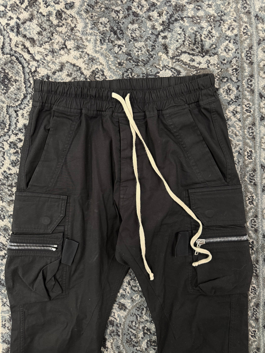RICK OWENS zippered cargo pants black 46 (28-30) U