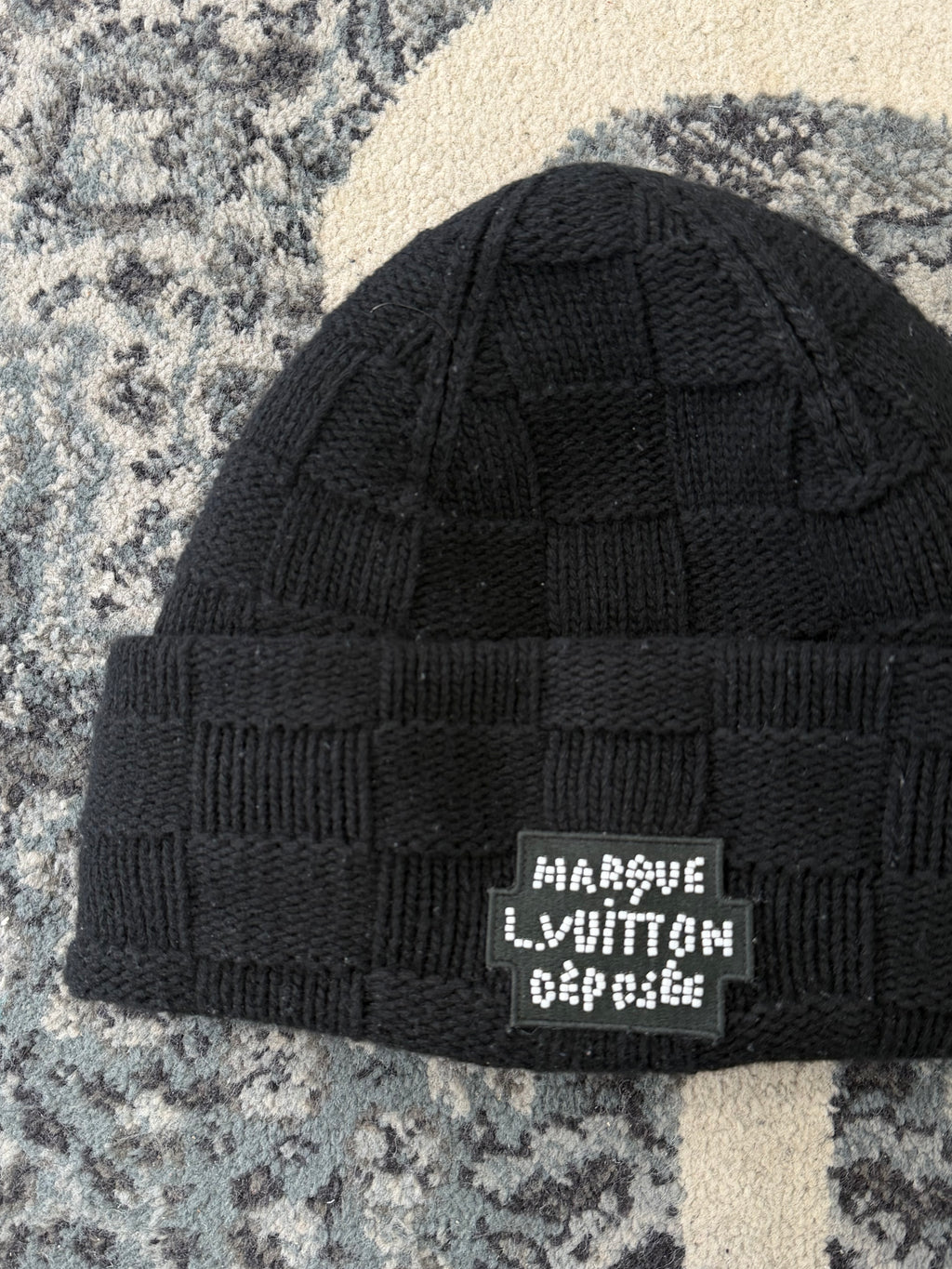 LV crush damoflage beanie black OS U