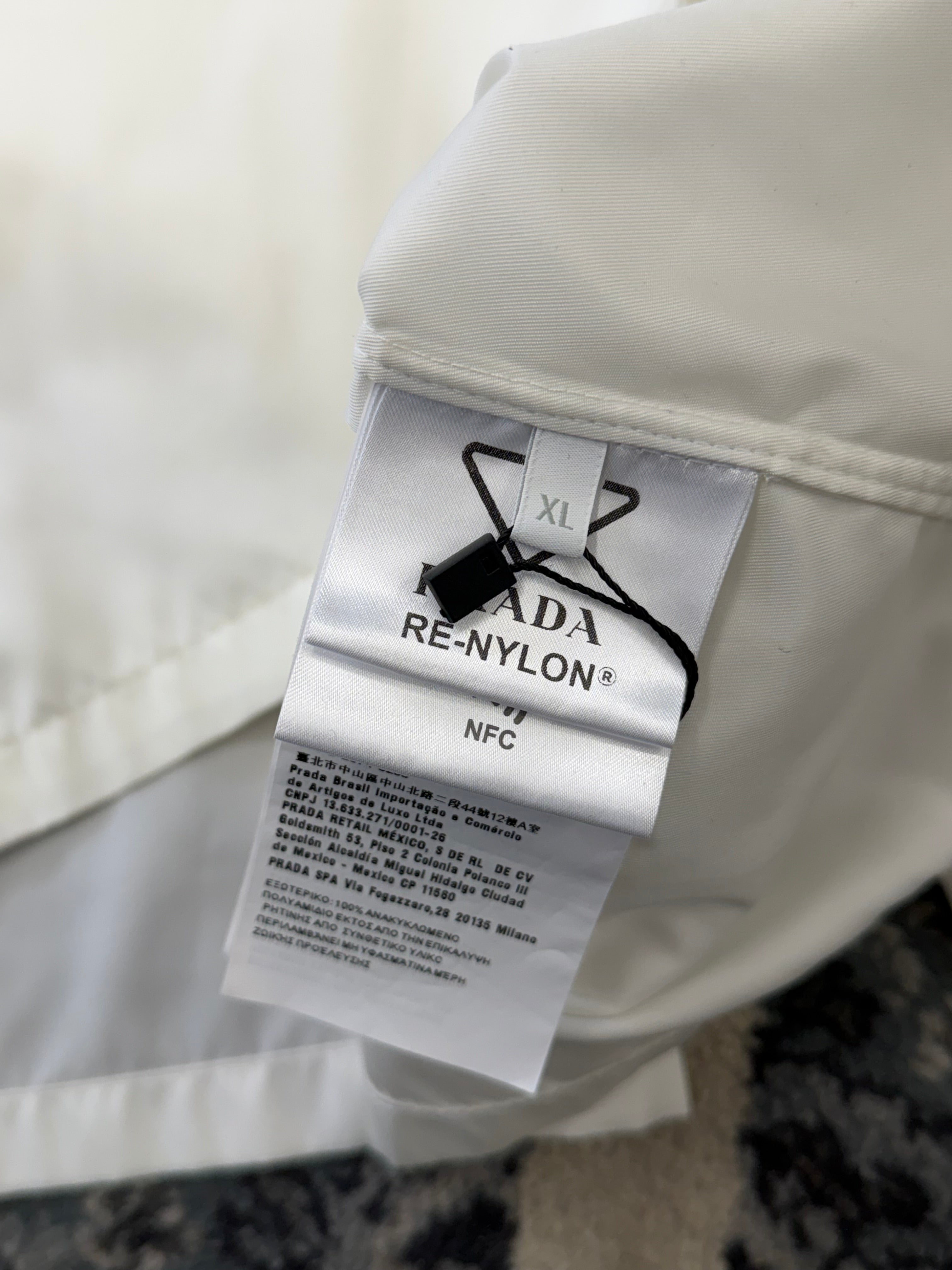 Prada Renylon Button Up Set W/bucket hat