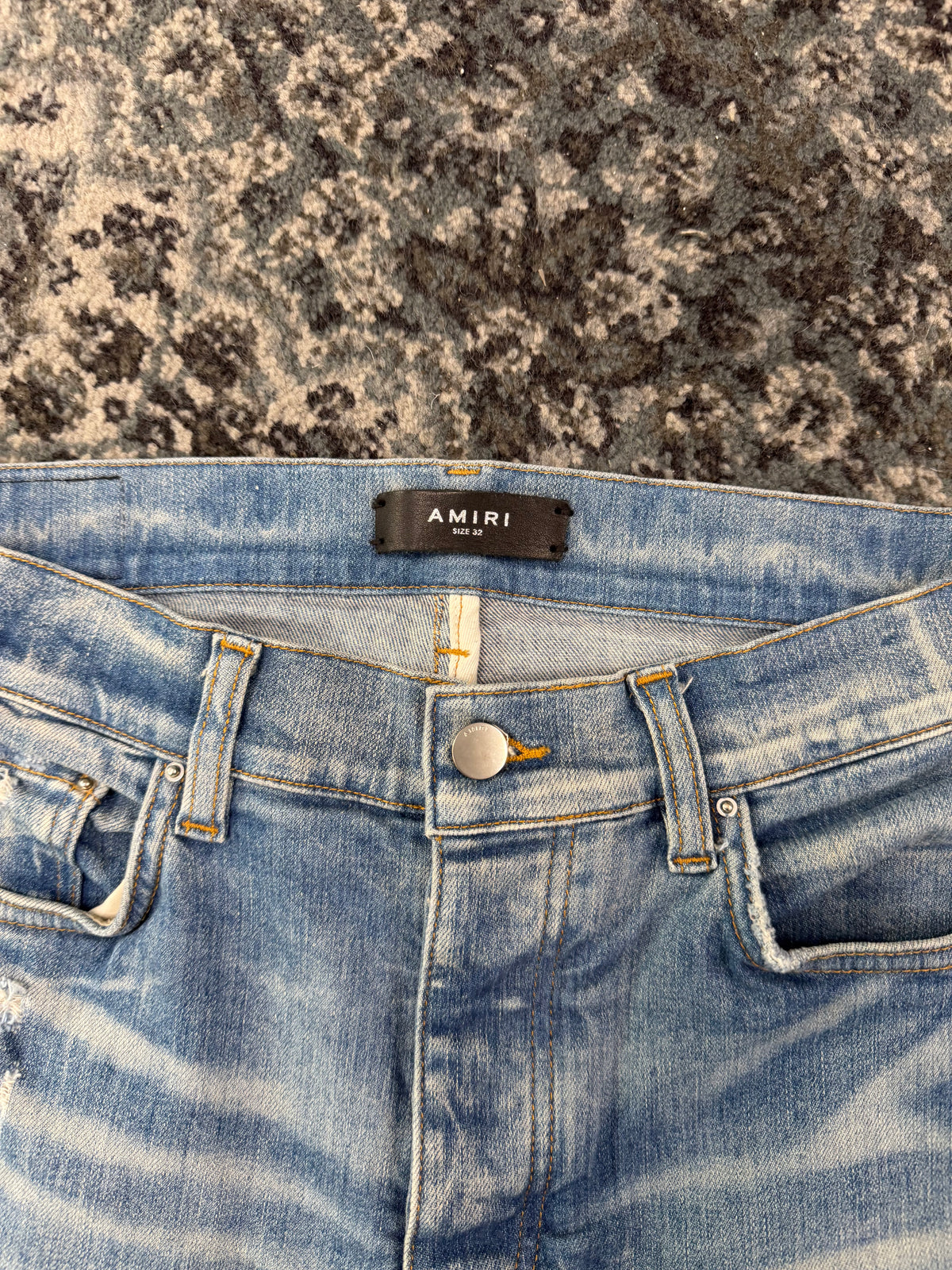 AMIRI brown patch mx1 jeans indnigo 32 U
