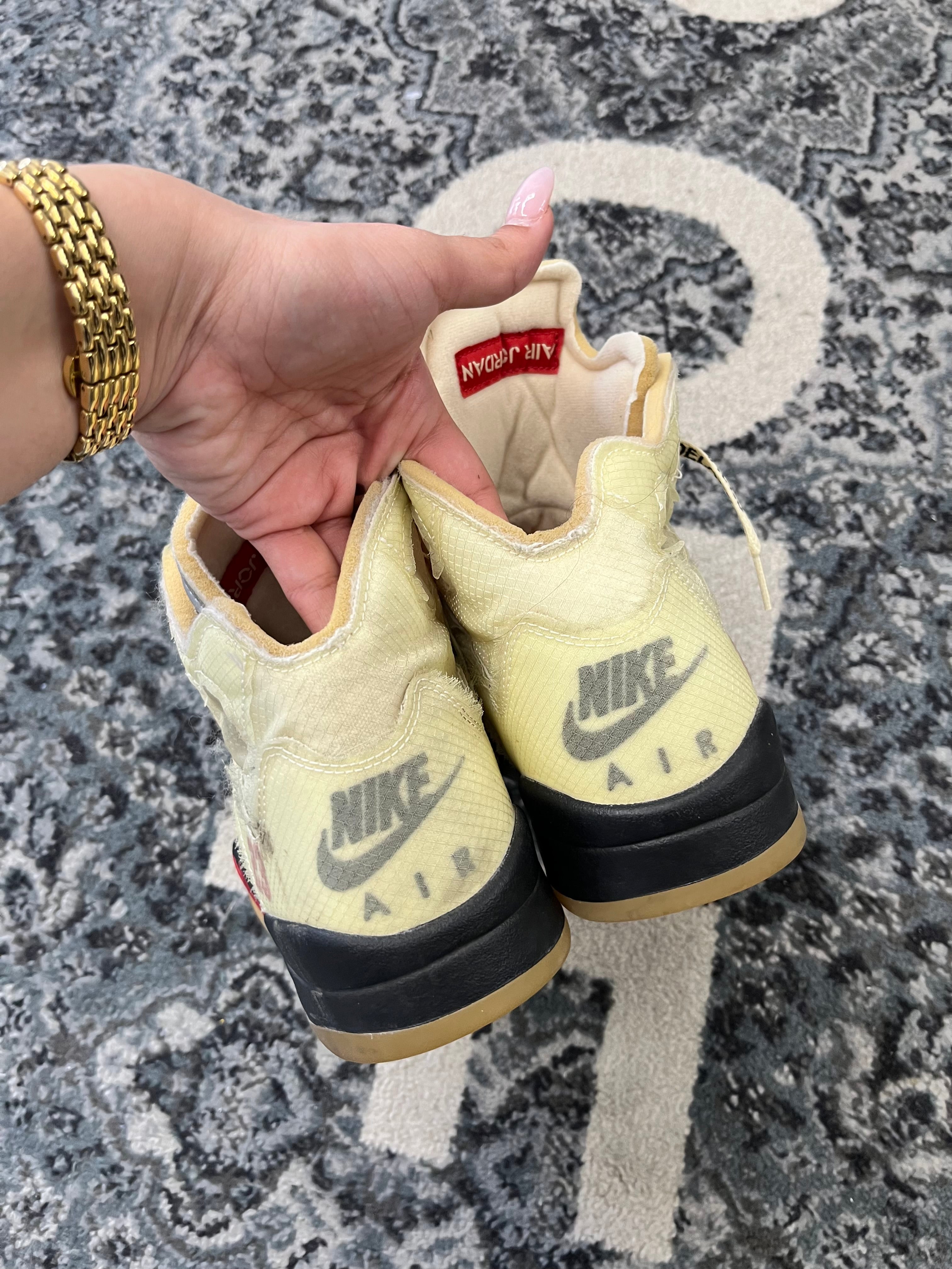 Jordan 5 Off White Sail Size 9 U NB