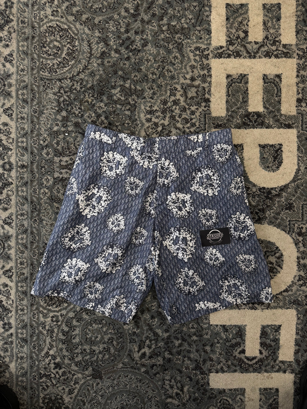 DIOR x DENIM TEARS oblique silk shorts 54 (36W) U