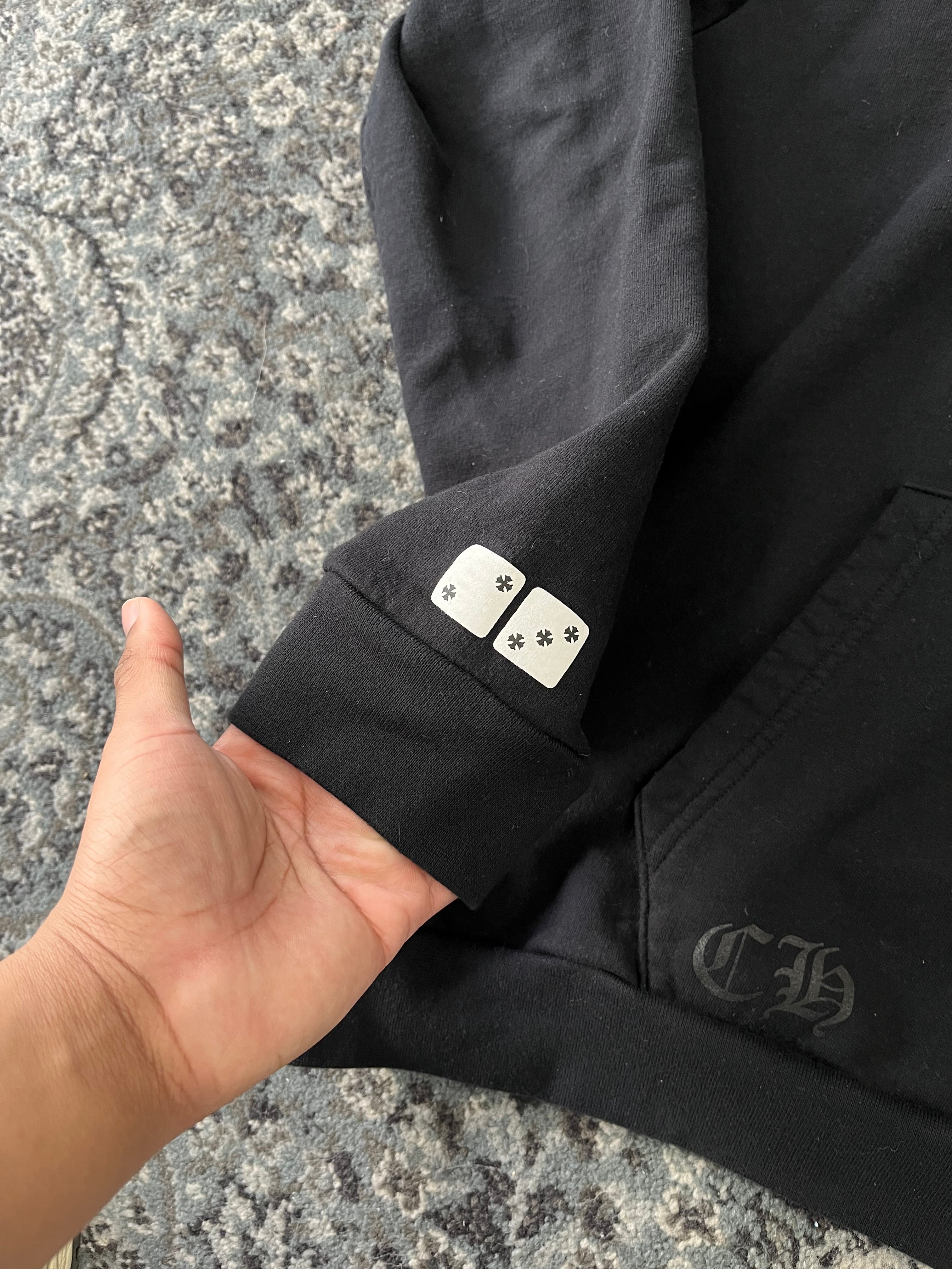 CHROME HEARTS fontaineblue 1 of 1 dice hoodie L U