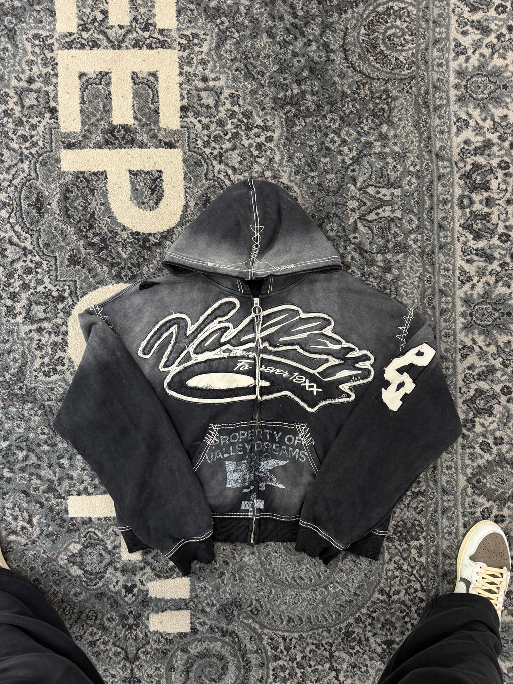 VALE religion zip up hoodie grey XL U