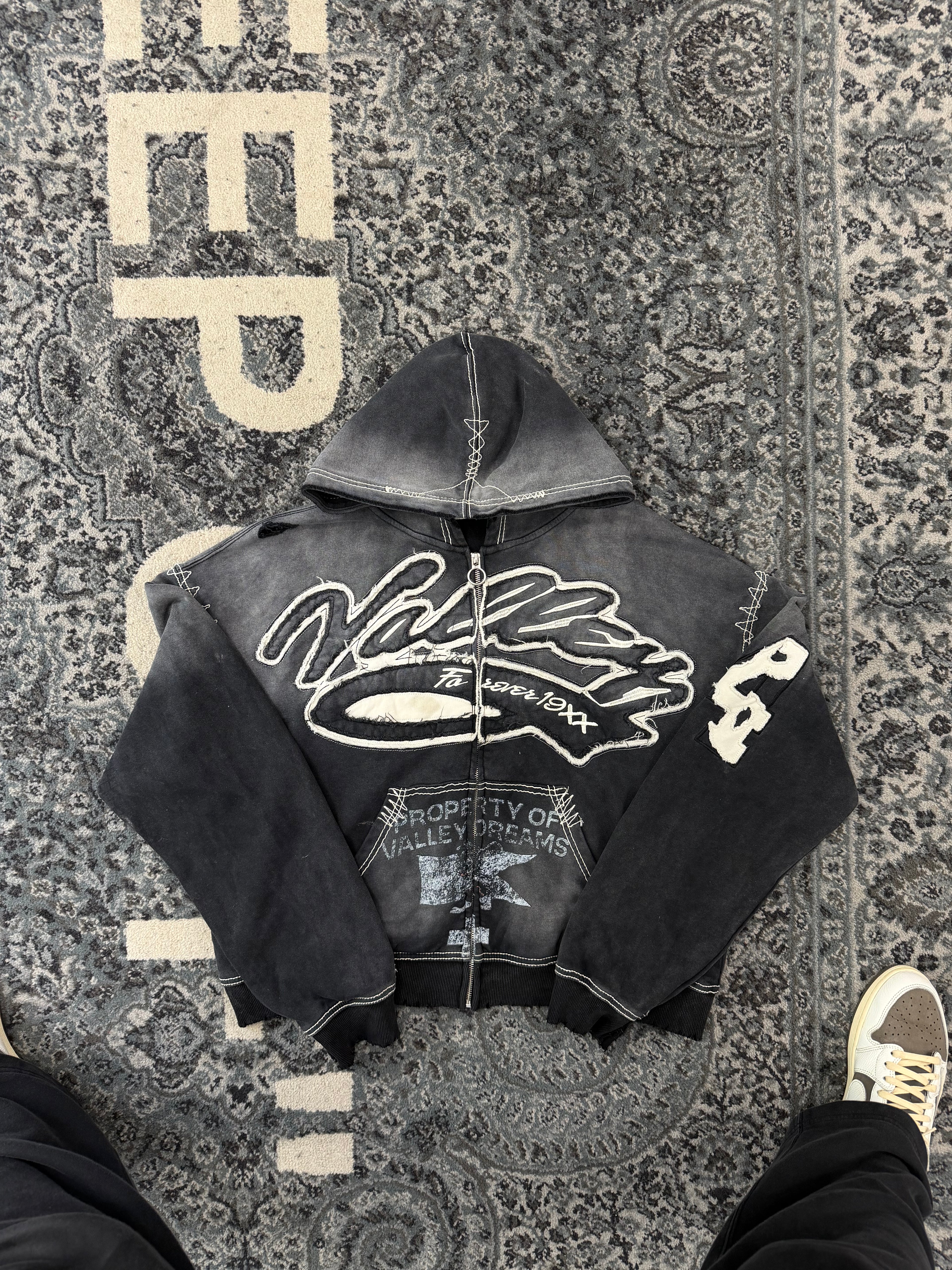 VALE religion zip up hoodie grey XL U
