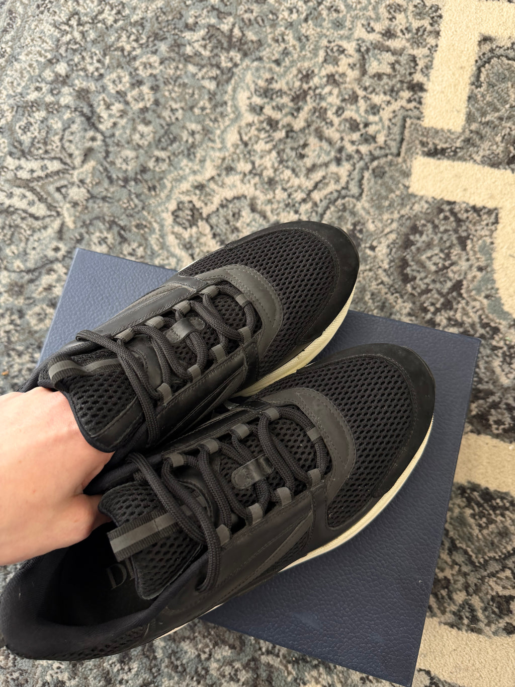 DIOR B22 runners black/white 43 (10M) OG ALL U