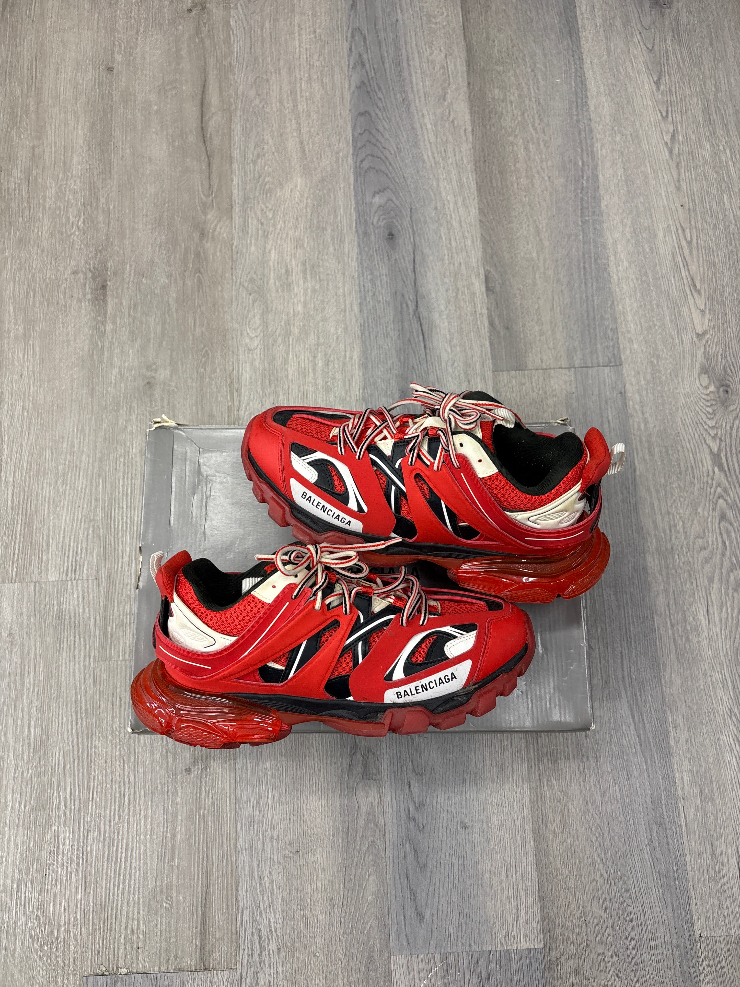 Balenciaga red track runners sz 10 U wb