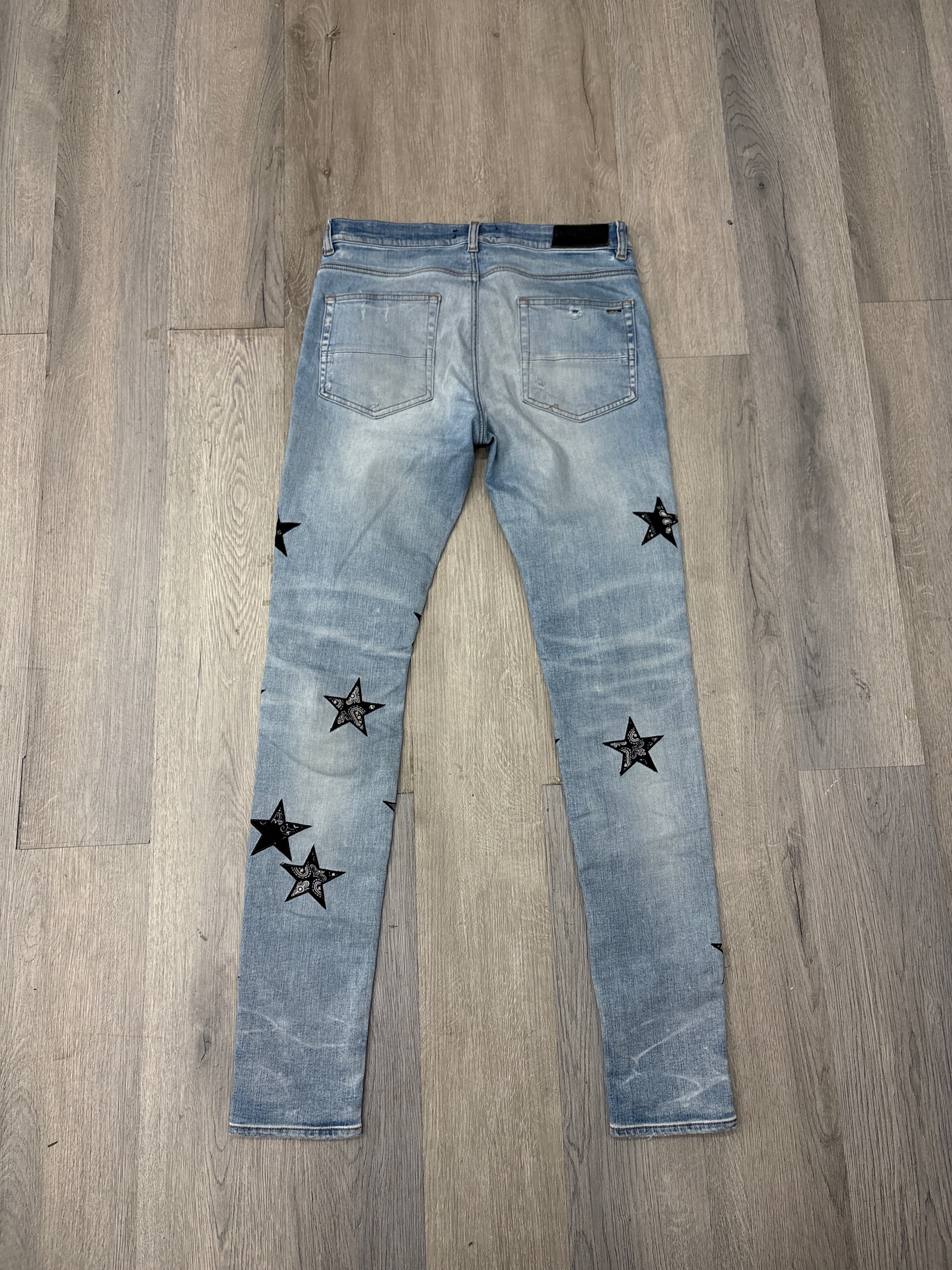 MA leather star jeans indigo 32 U