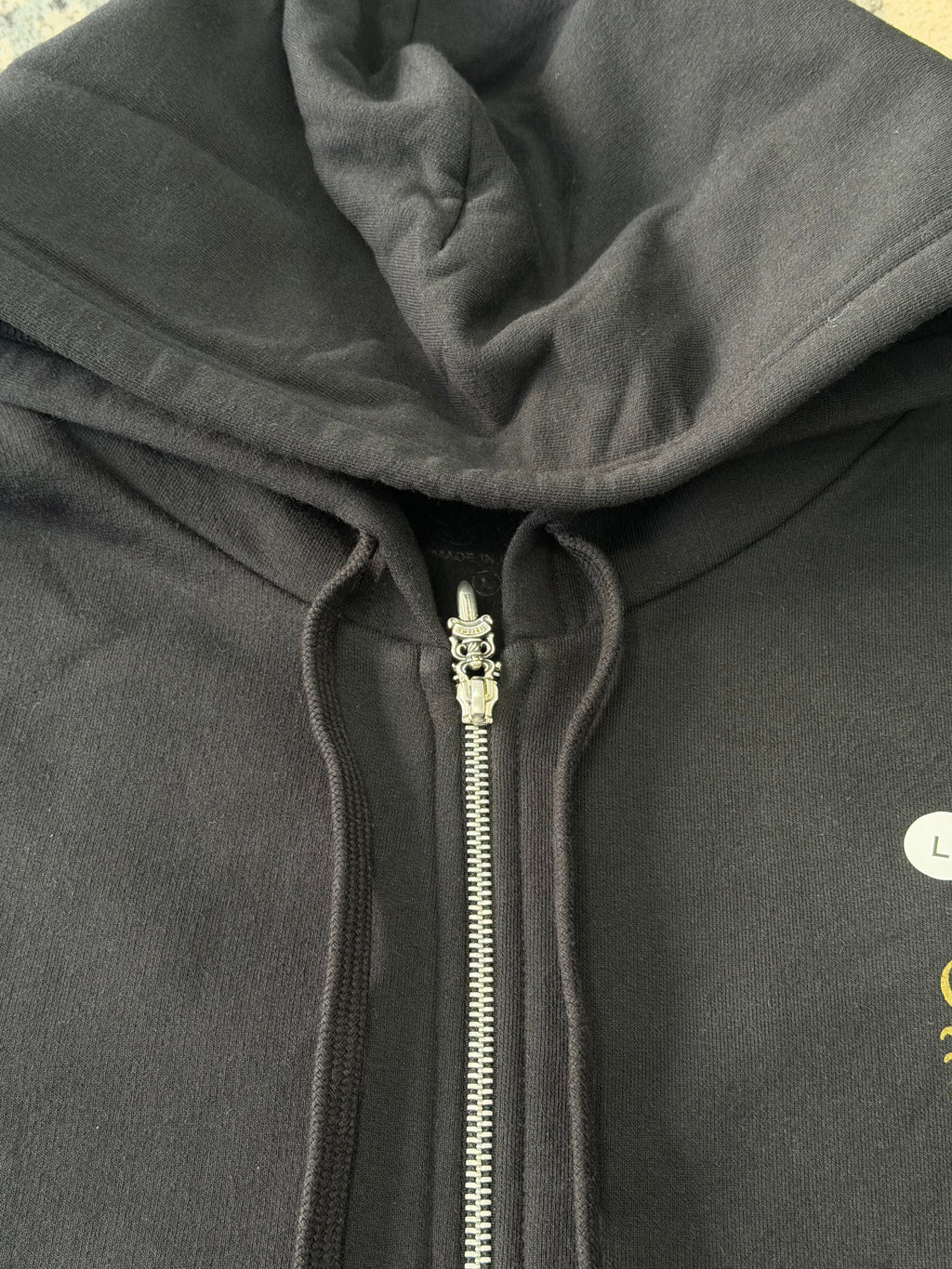 CHROME HEARTS vertical logo olive zip up L DSWT