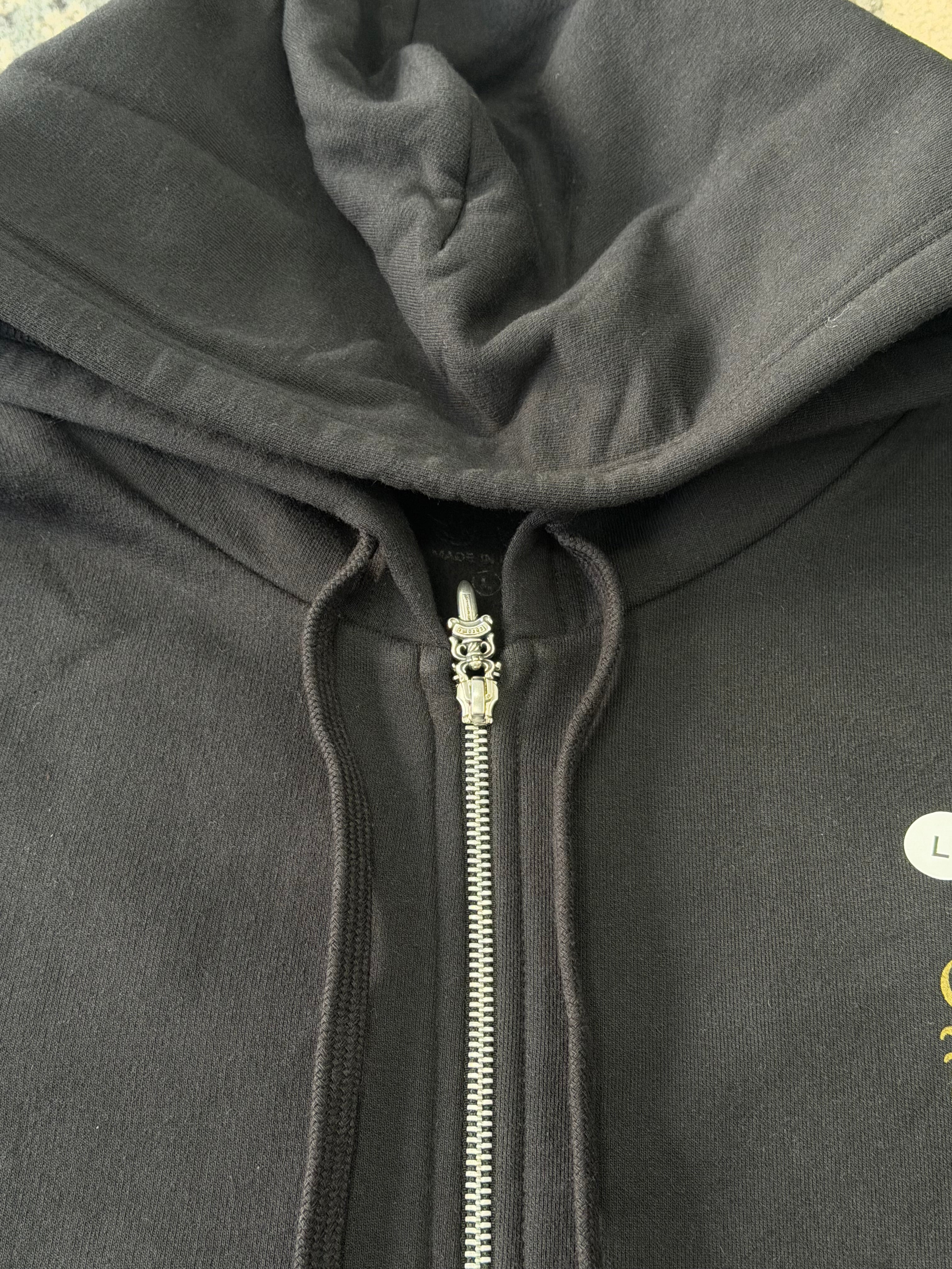 CHROME HEARTS vertical logo olive zip up L DSWT