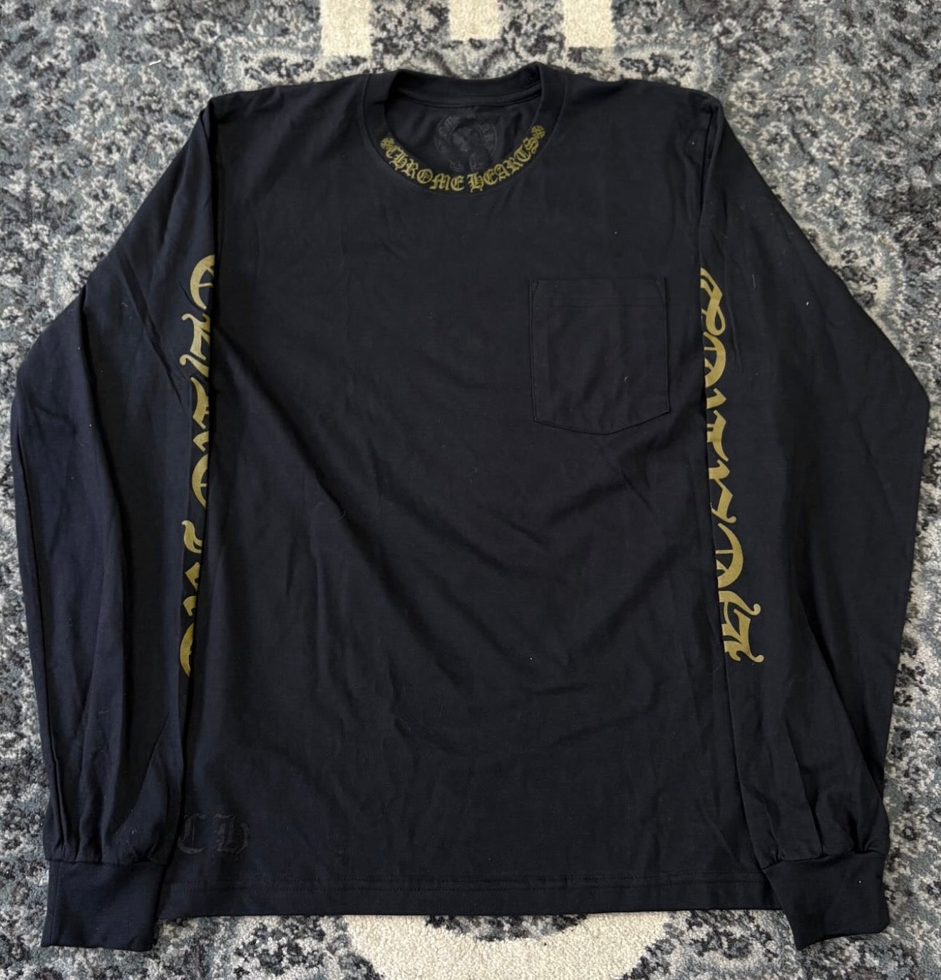 Chrome Hearts Olive Neck Logo Longsleeve Size M DS