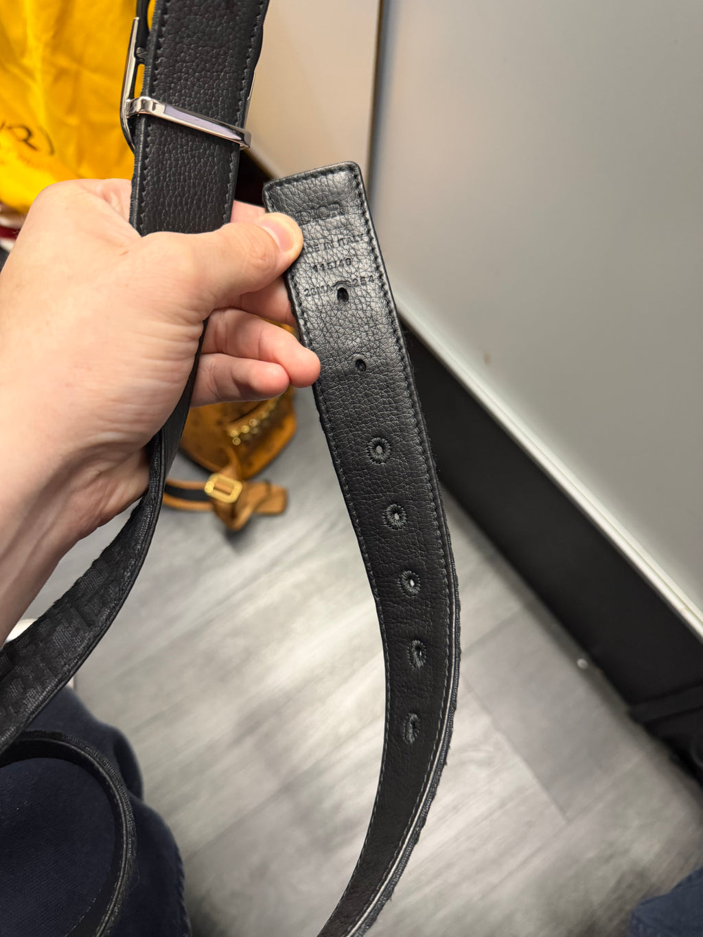 DIOR two-tone cd logo belt 40-44W U