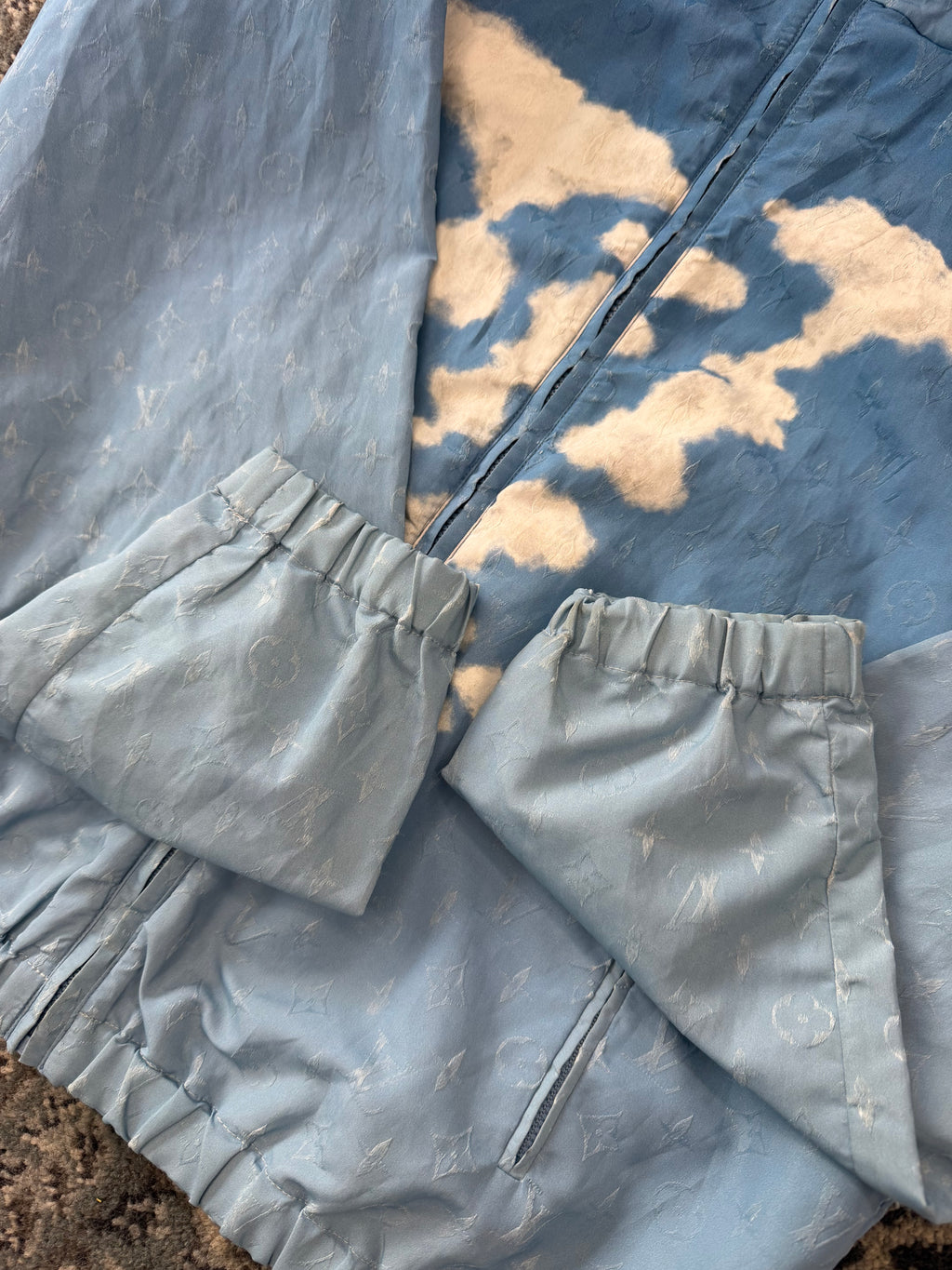 LV monogram cloud windbreaker blue 48 (Fits S) U