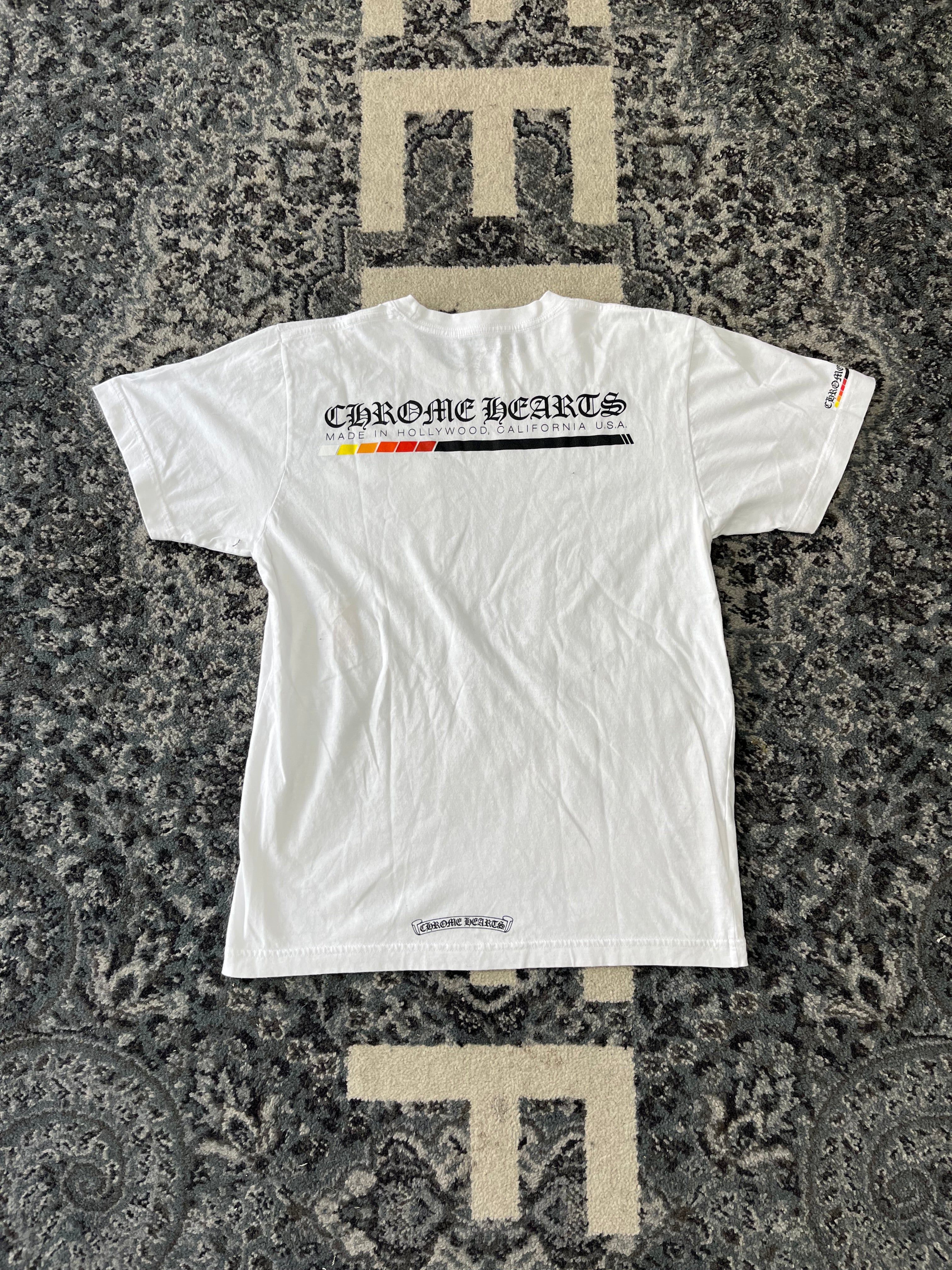 CHROME HEARTS gradient logo shirt white M U