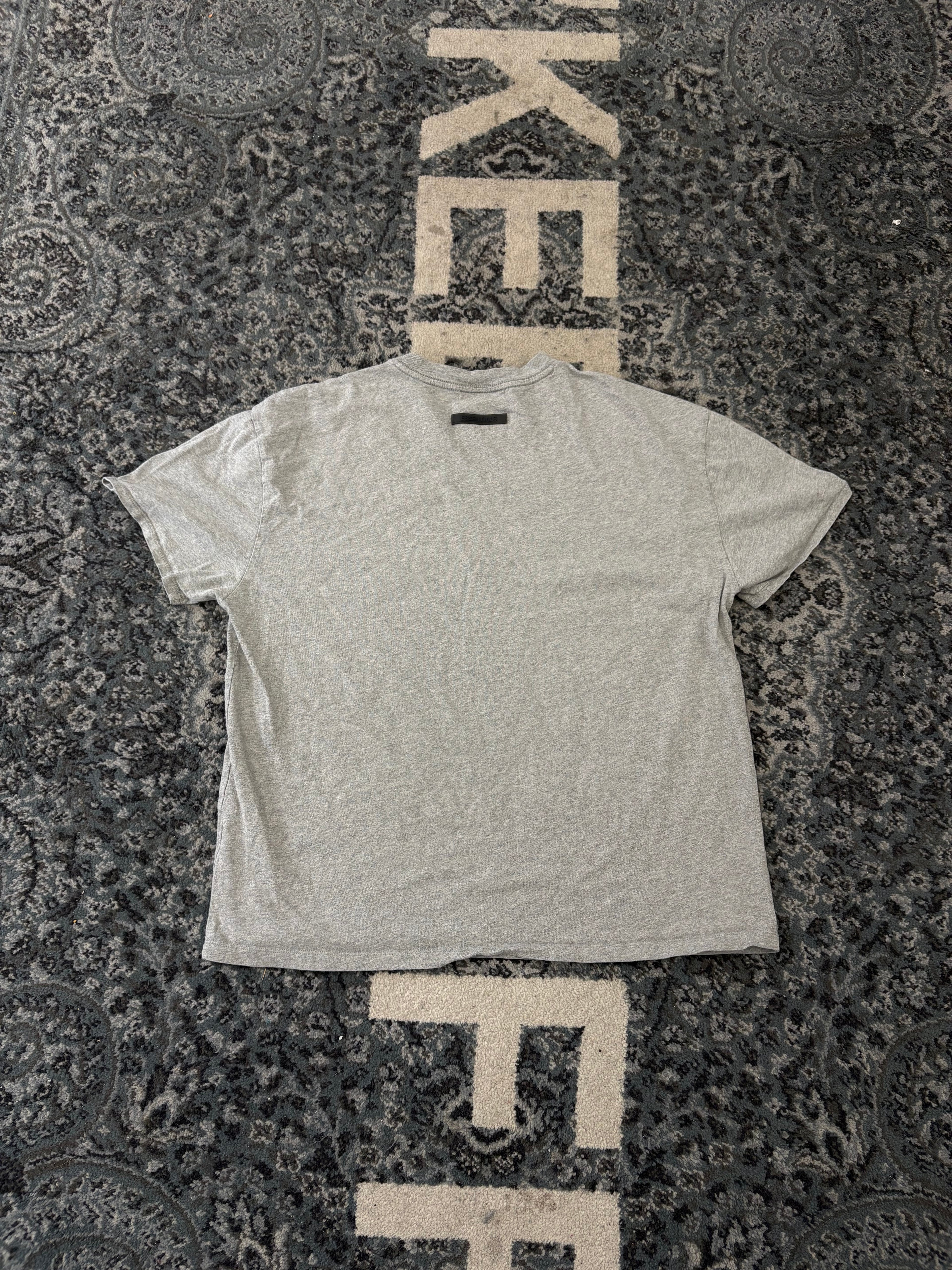 Essentials Gray Logo Tee Size M U