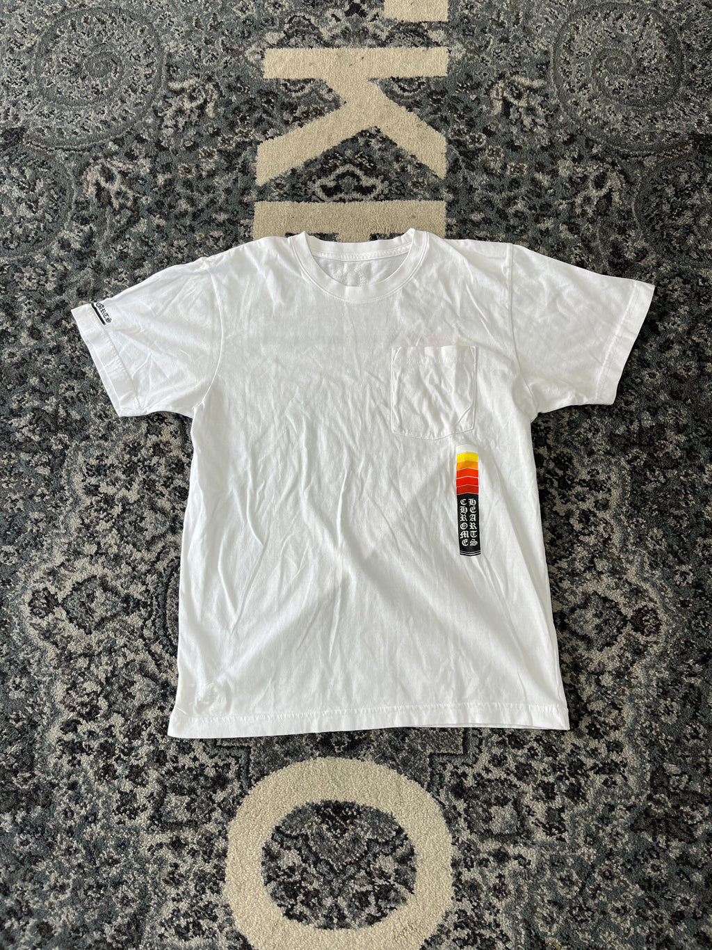 CHROME HEARTS gradient logo shirt white M U