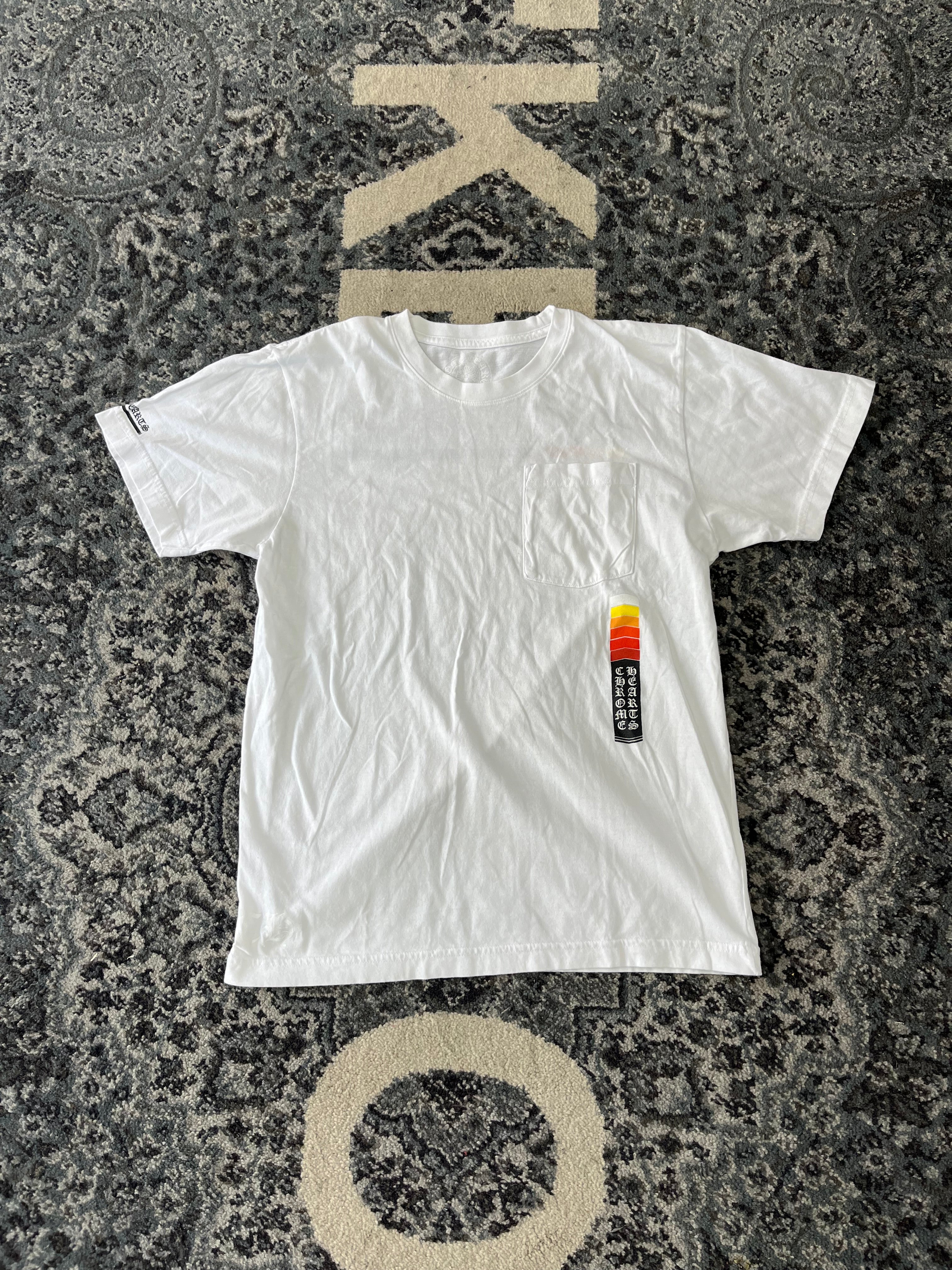 CHROME HEARTS gradient logo shirt white M U