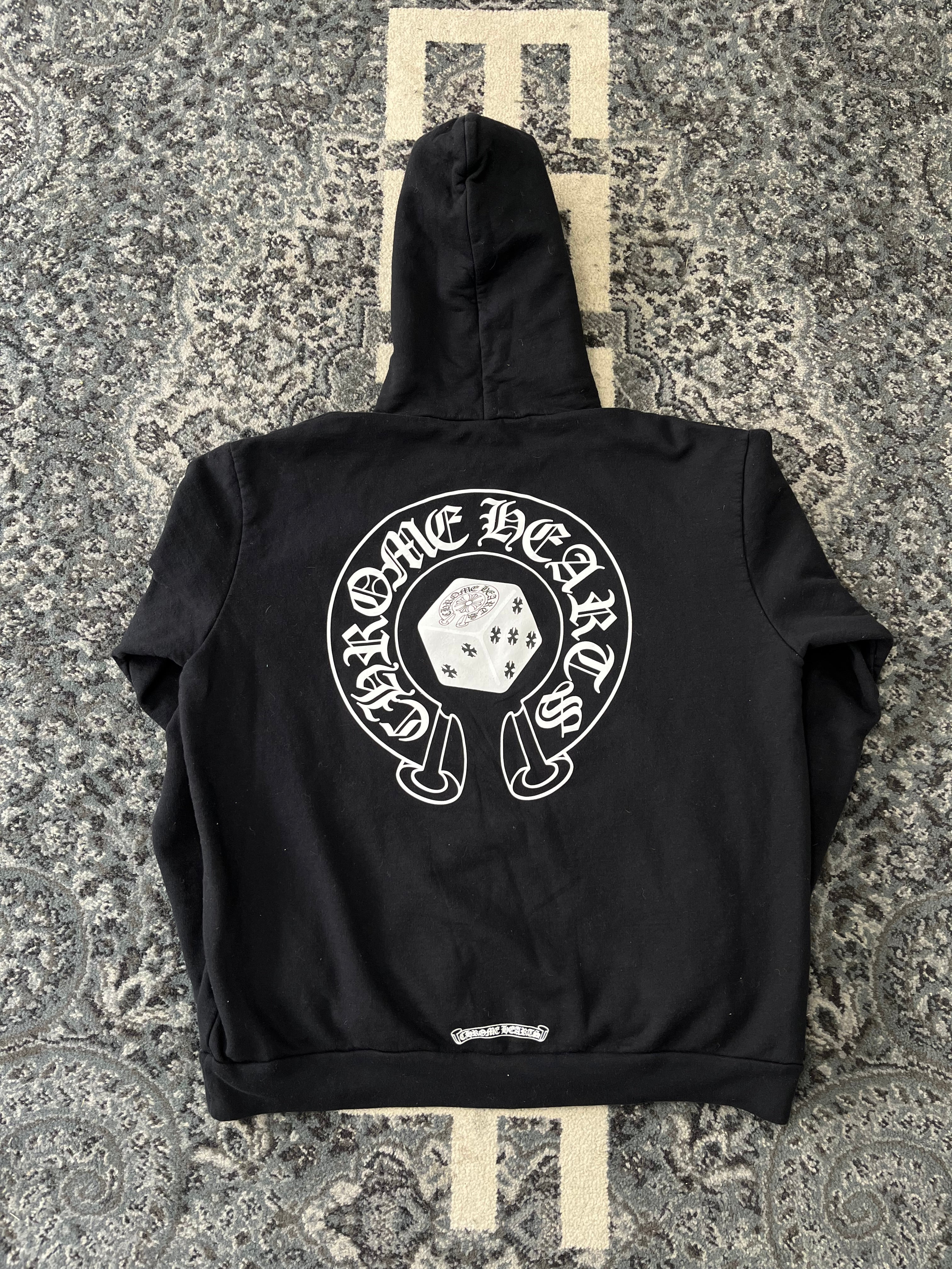 CHROME HEARTS fontaineblue 1 of 1 dice hoodie L U