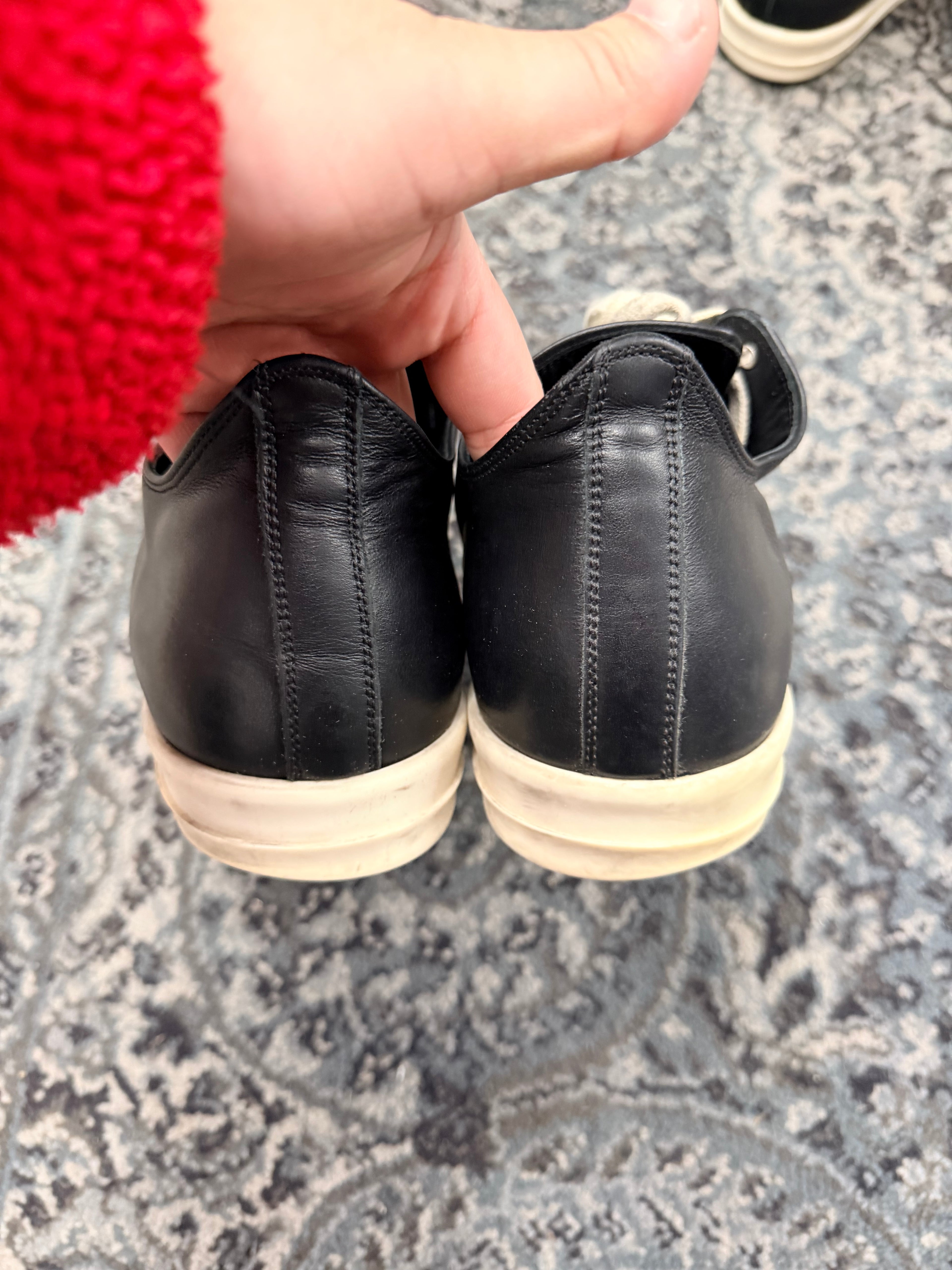 RICK OWENS ramone lowtops black 44 NB U