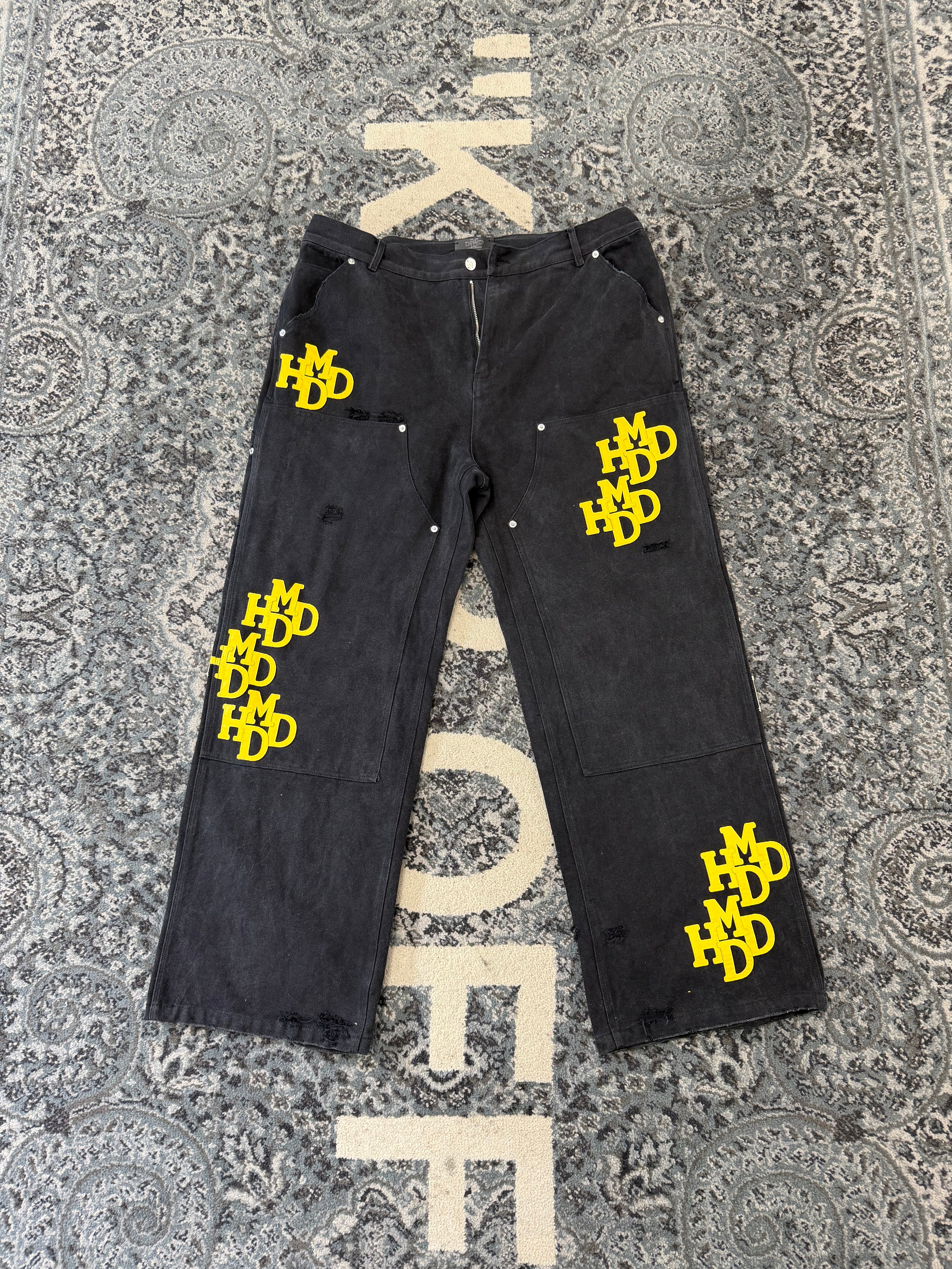 HMDD carpenter jeans black/yellow XXL (40W) U