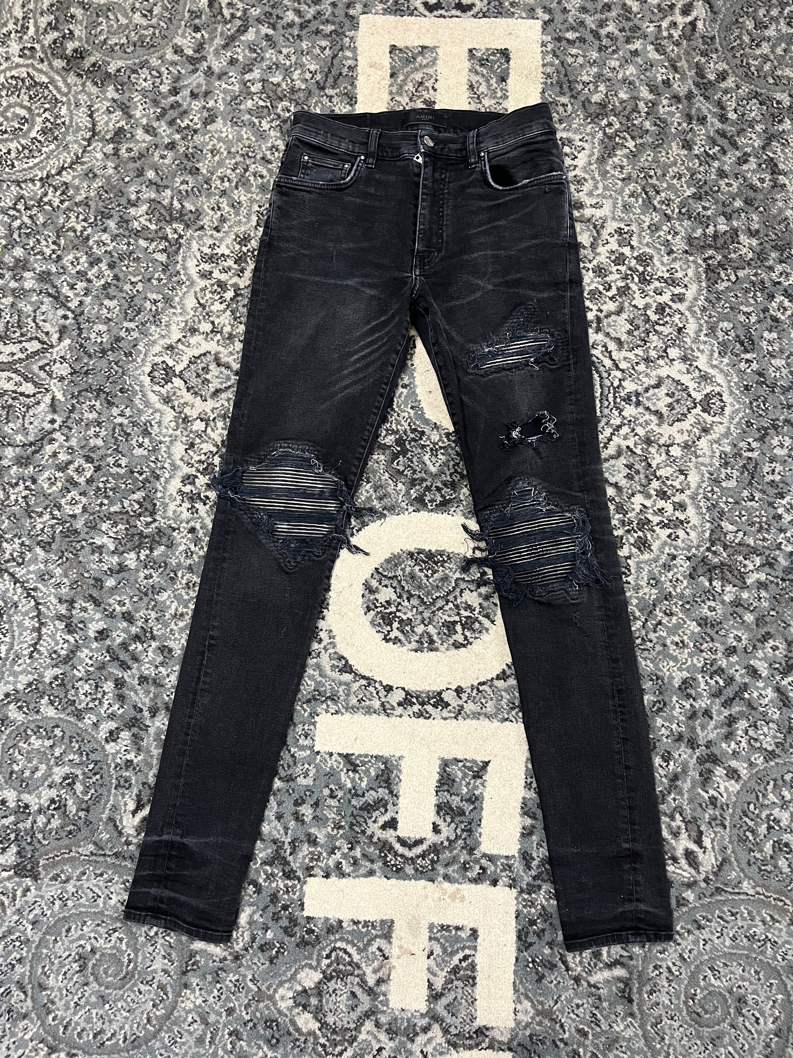 AMIRI black patch mx1 jeans black 31 U