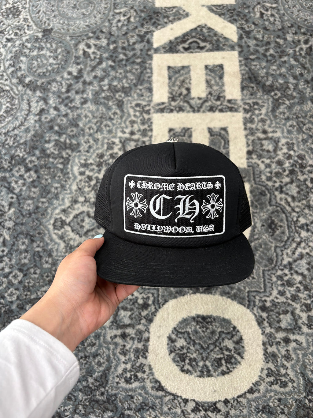 CHROME HEARTS ch hollywood trucker hat OS DS