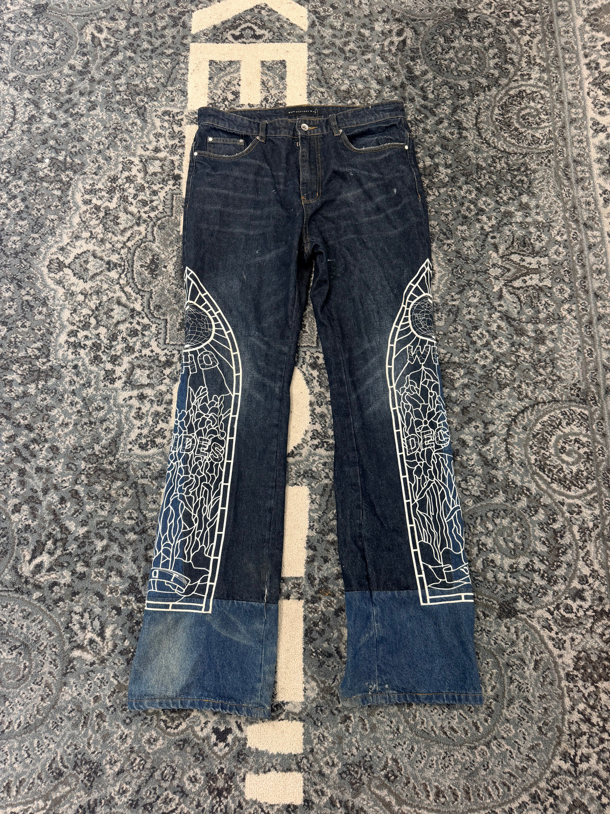 Who Decides War Indigo Panel Jeans Size 32 U