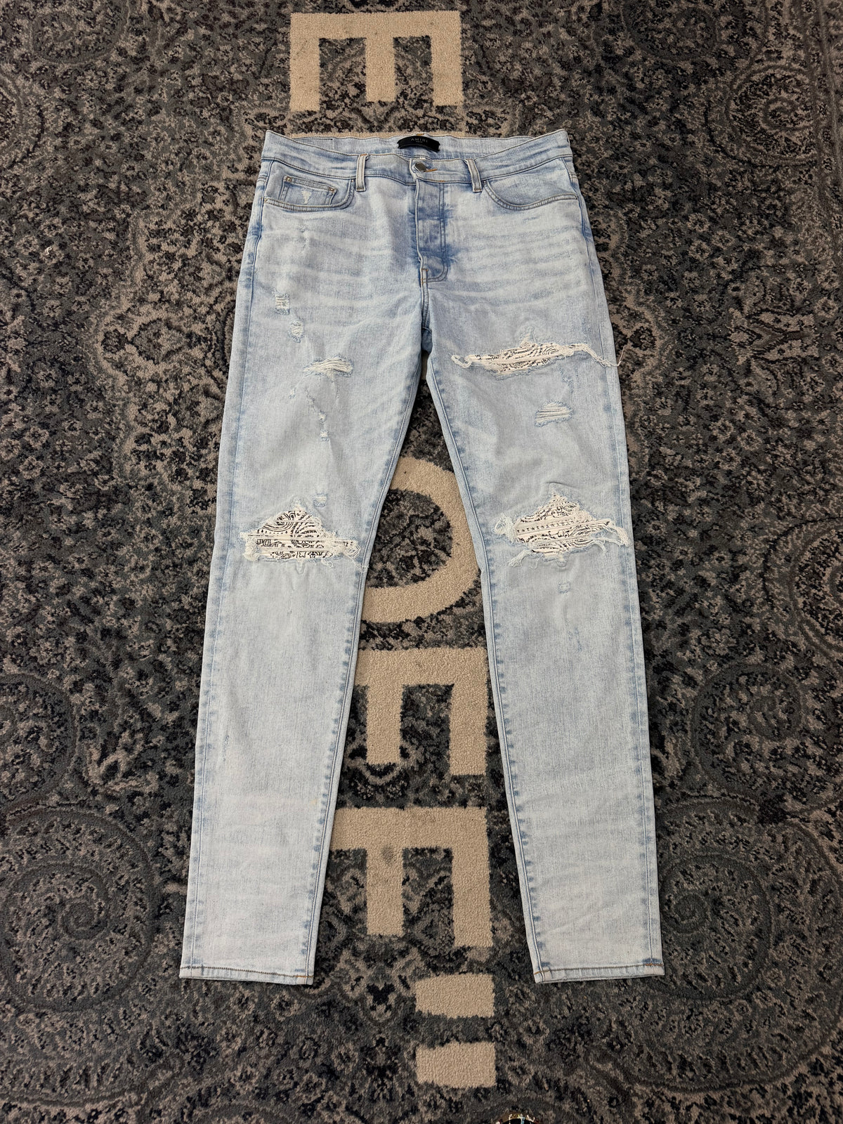 Amiri mx1 white bandana patch size 36 t