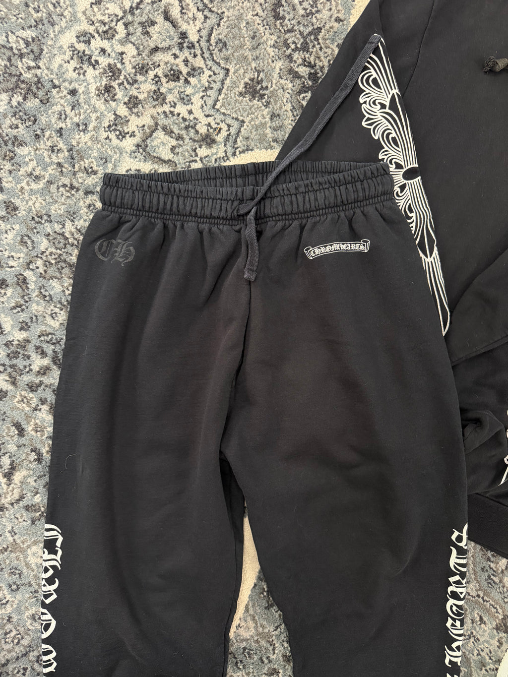 CHROME HEARTS floral sweatsuit black L U