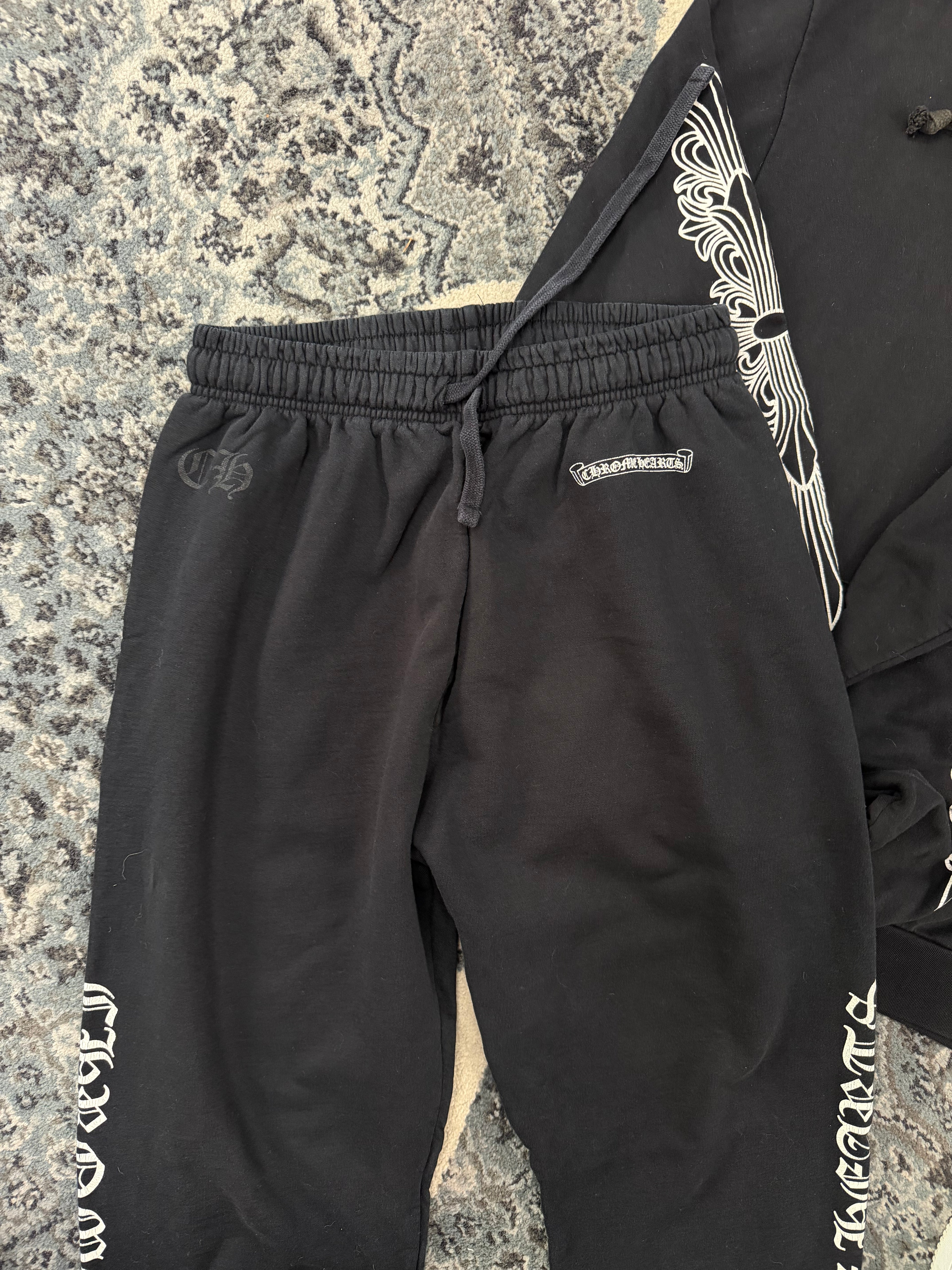 CHROME HEARTS floral sweatsuit black L U