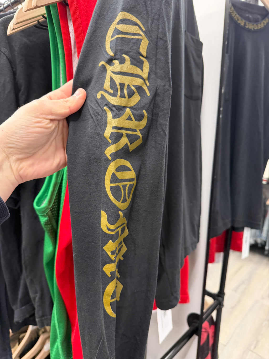Chrome Hearts Olive Neck Logo Longsleeve Size M DS