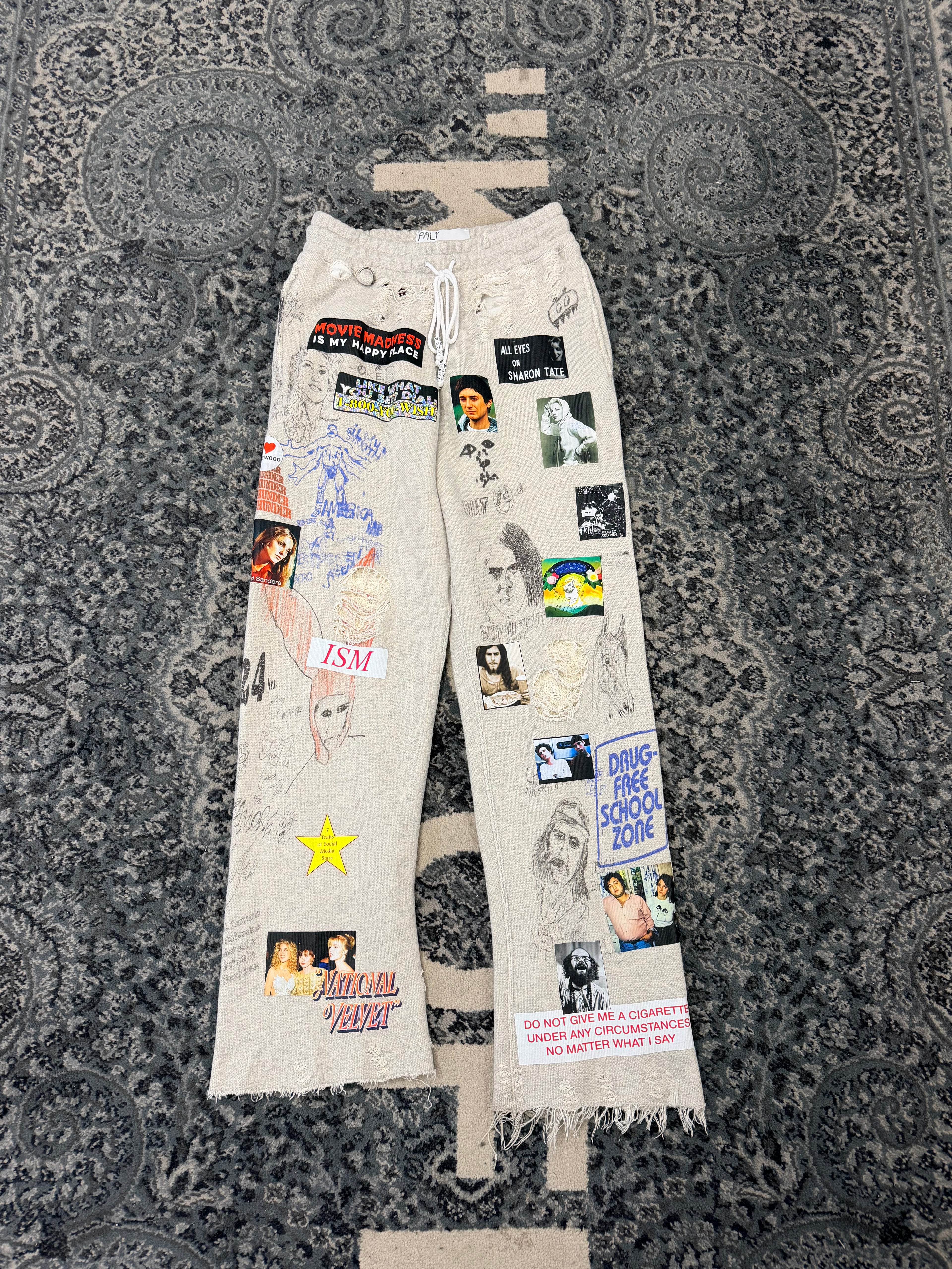 Paly Beige Pictured sweatpants size S U