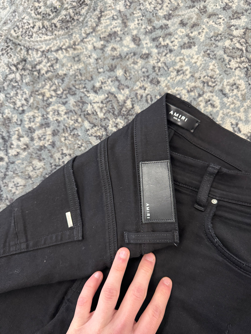 AMIRI black patch mx1 jeans black 36 U