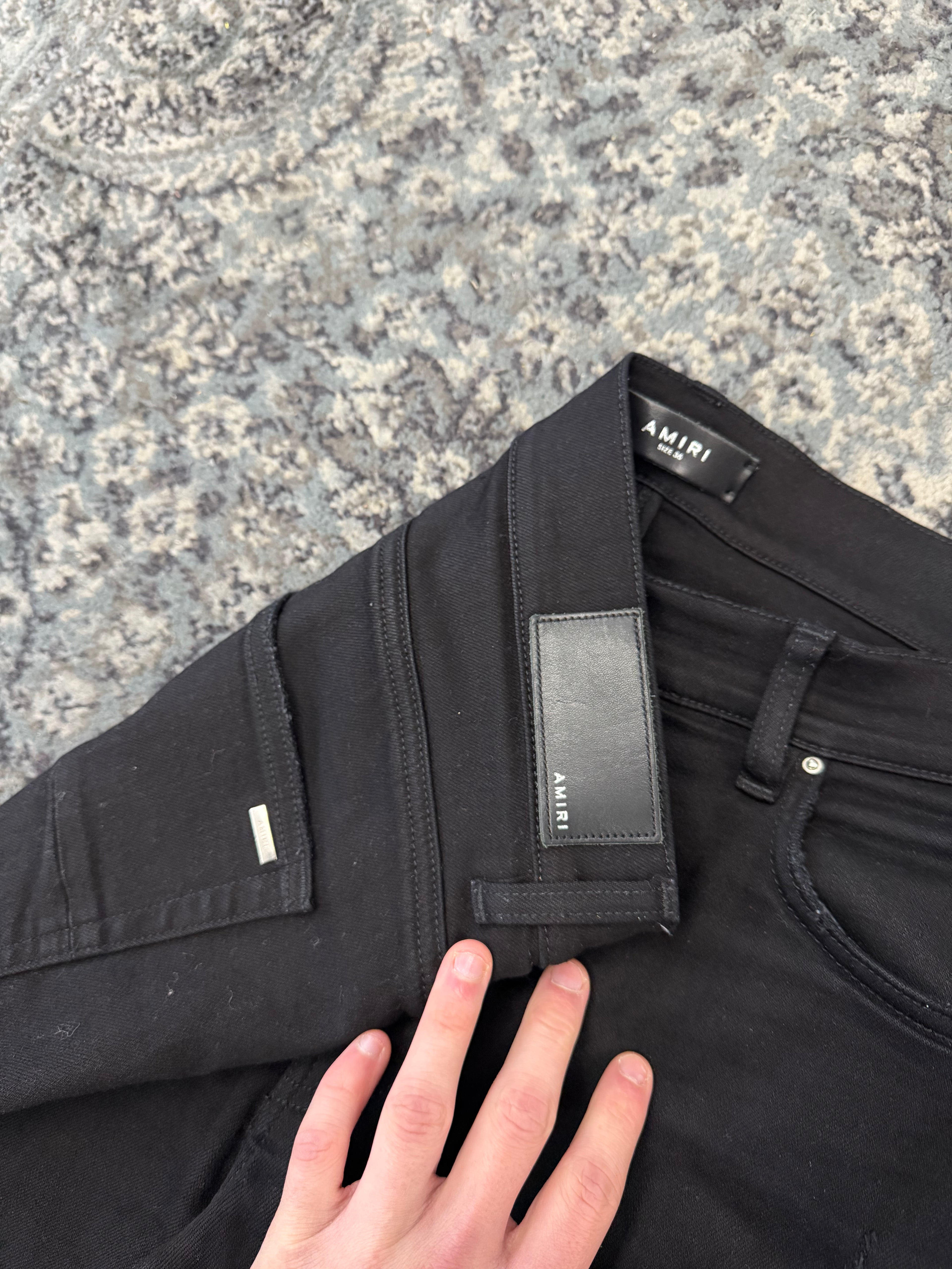 AMIRI black patch mx1 jeans black 36 U