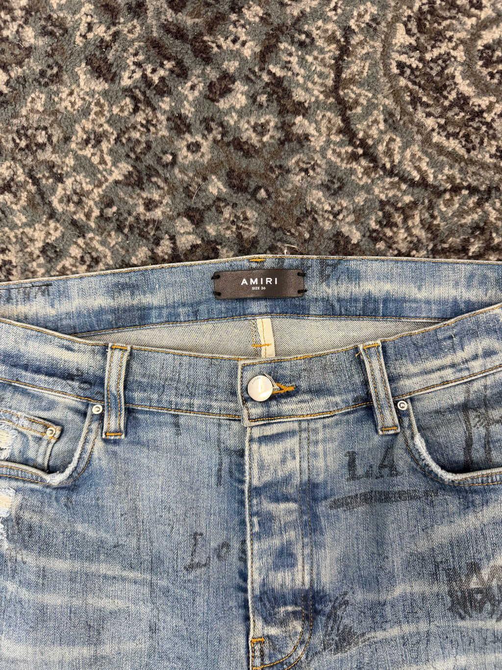 Amiri Stencil blue jeans 36 U