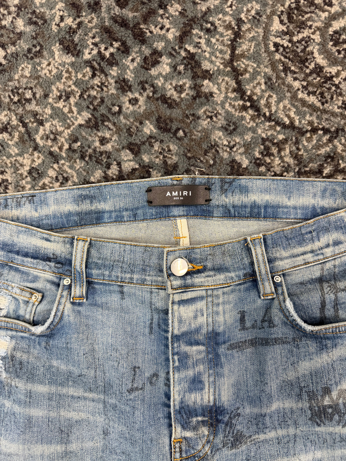 Amiri Stencil blue jeans 36 U