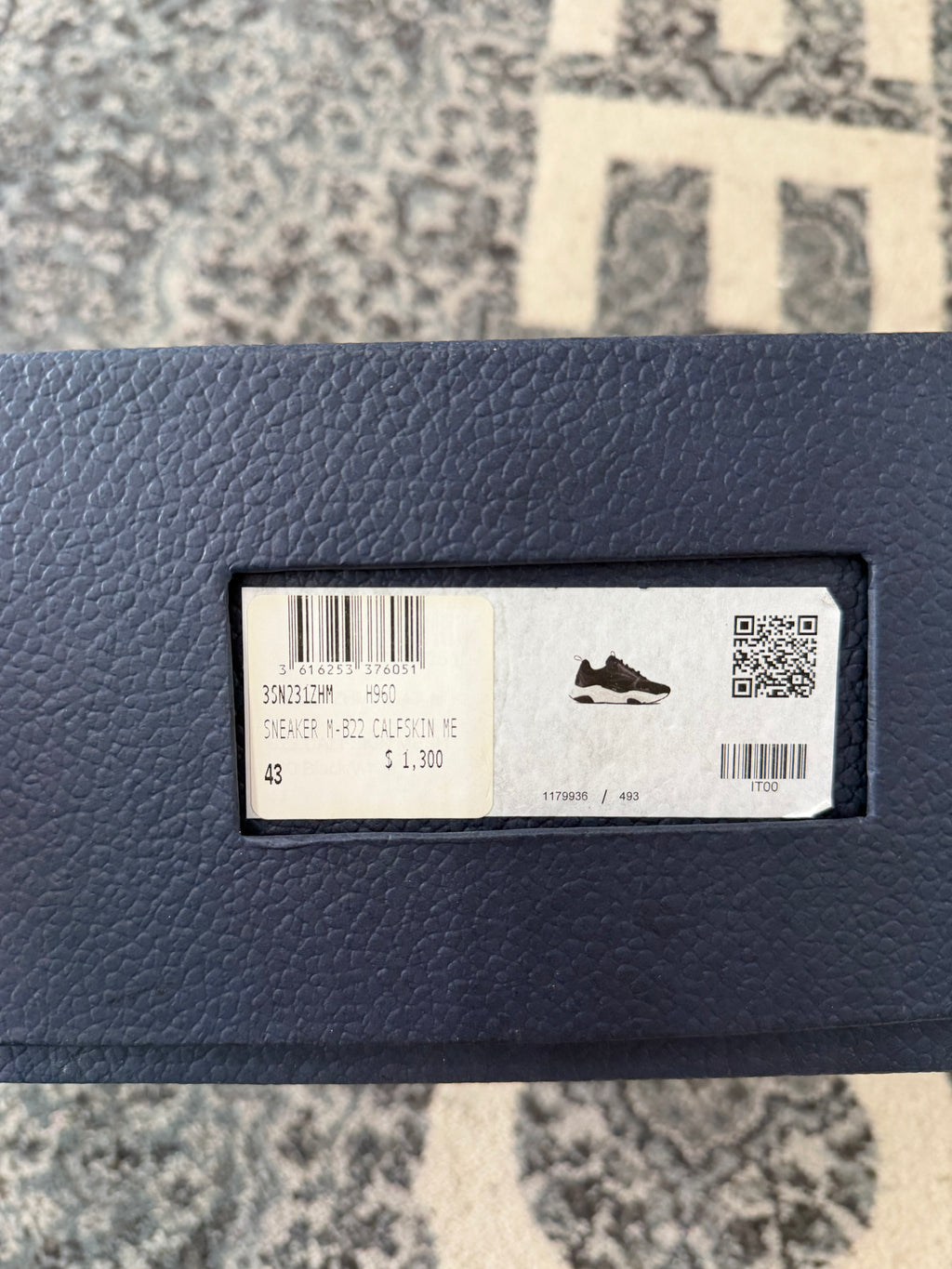 DIOR B22 runners black/white 43 (10M) OG ALL U
