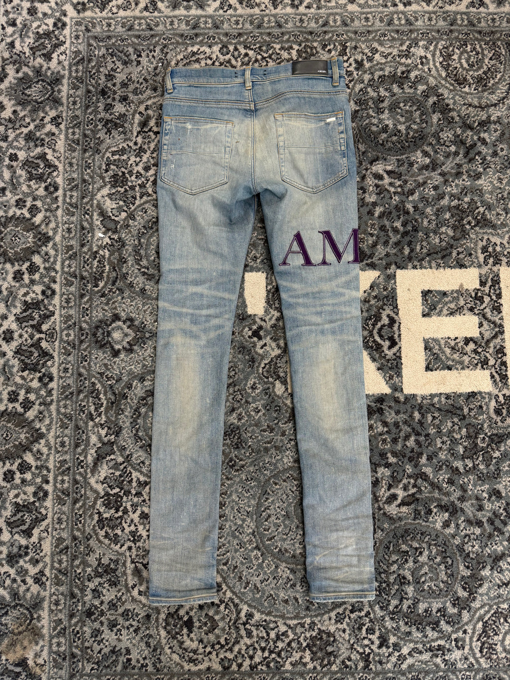 Amiri Light Wash Side Logo Jeans Size 29 U