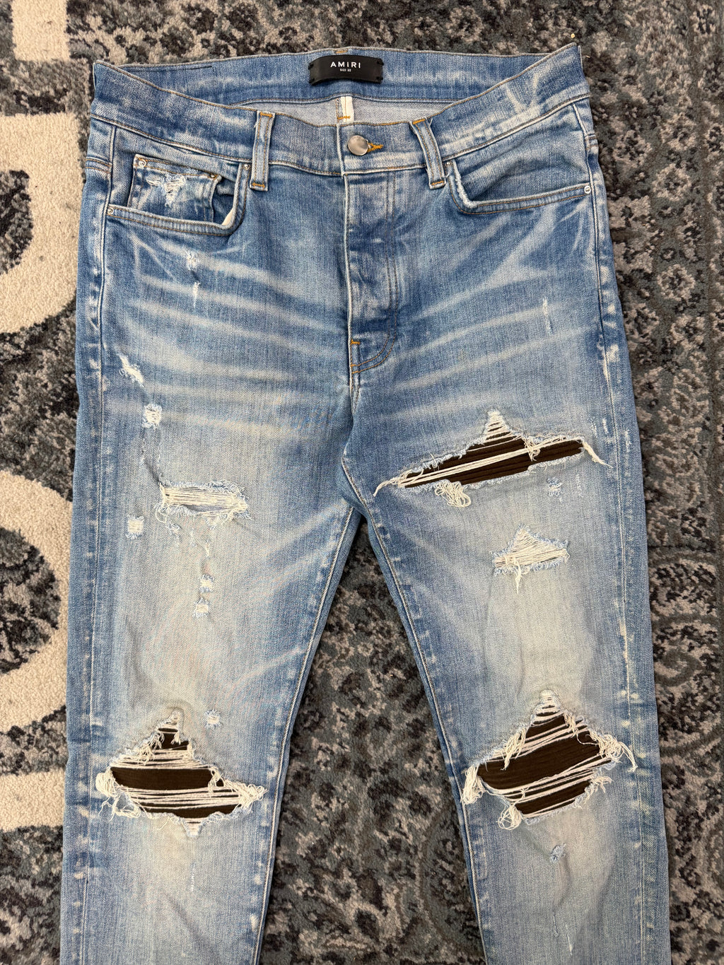 AMIRI brown patch mx1 jeans indnigo 32 U
