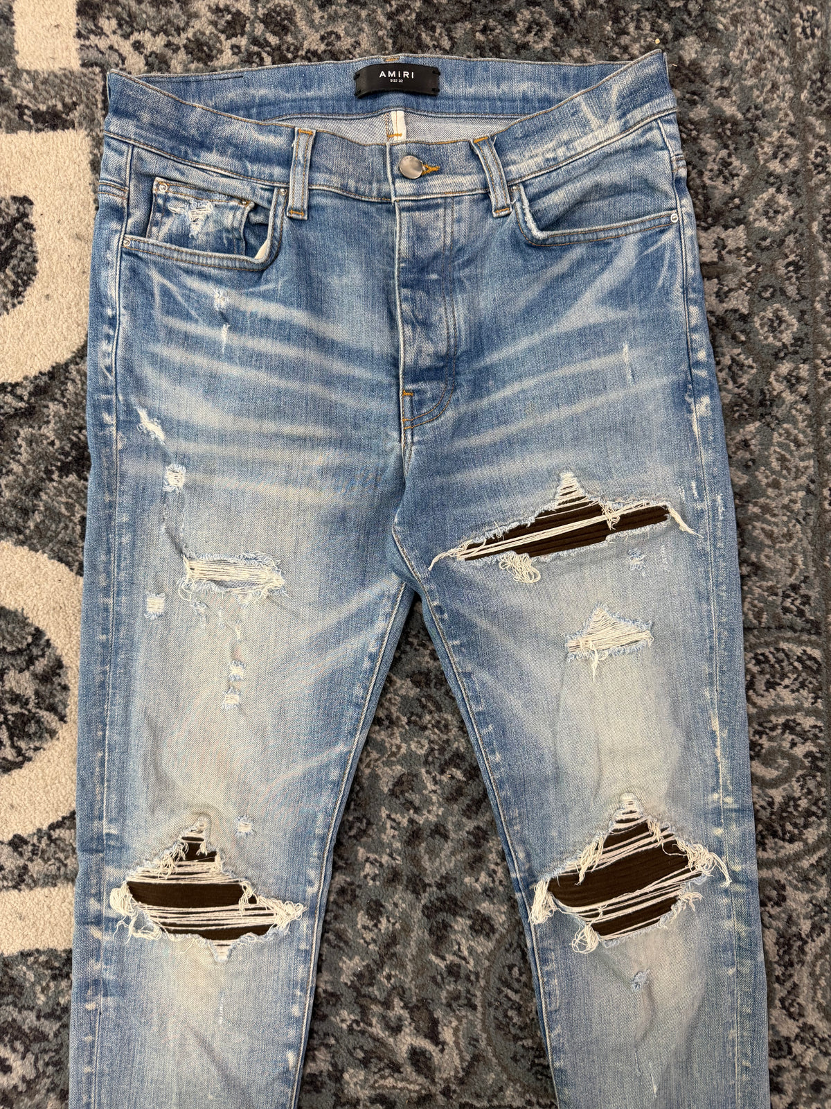 AMIRI brown patch mx1 jeans indnigo 32 U