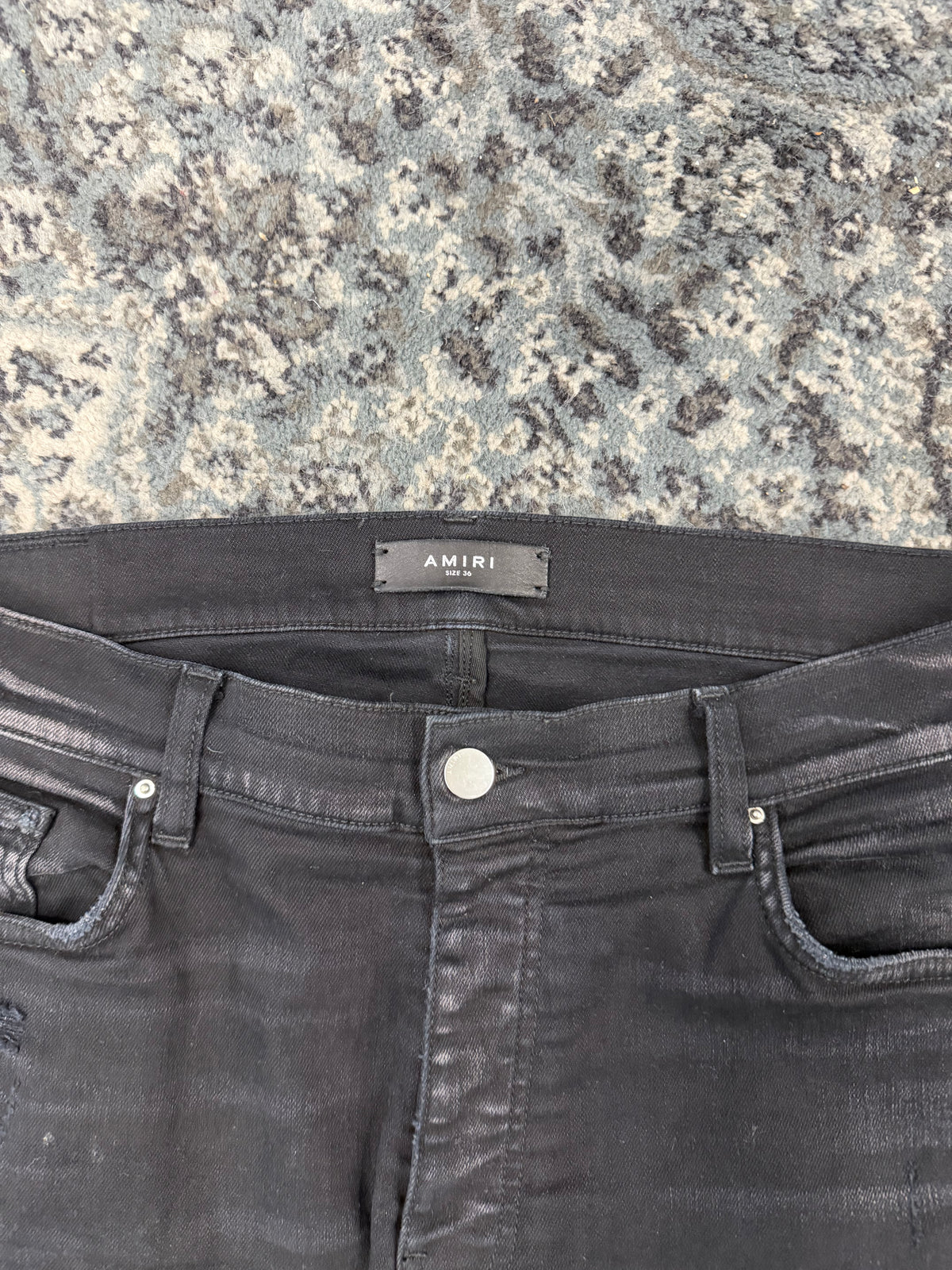 Amiri Side logo camo patch sz 36 U